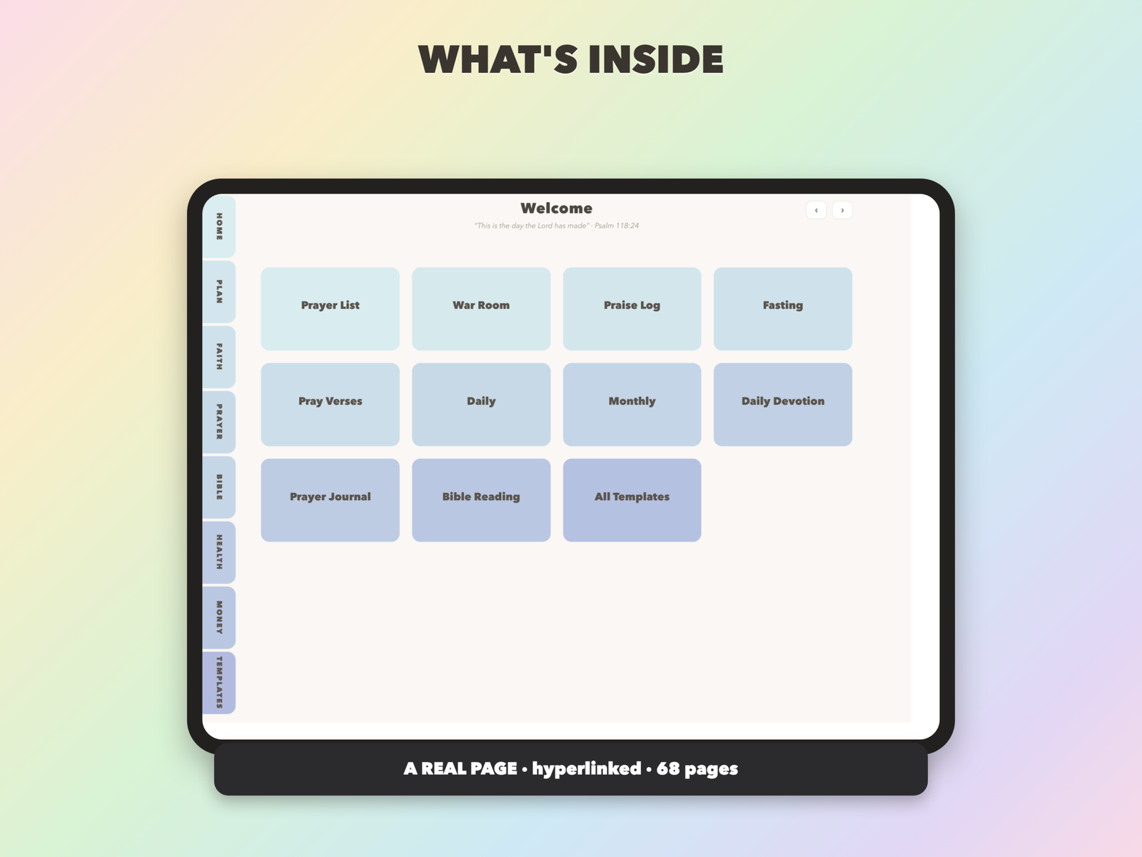 Prayer Life Planner Undated | Christian Faith Planner GoodNotes iPad | Dusty Blue - Image 7