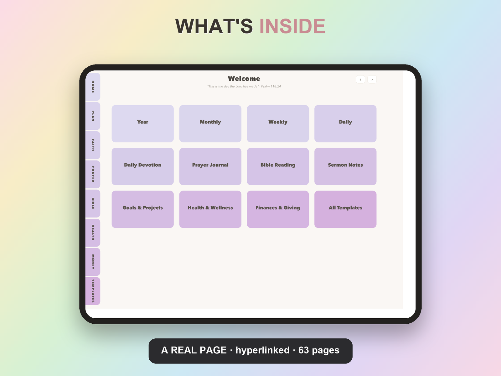 Gratitude Planner Undated | Christian Faith Planner GoodNotes iPad | Prayer, Bible Reading, Devotion | Lavender - Image 7