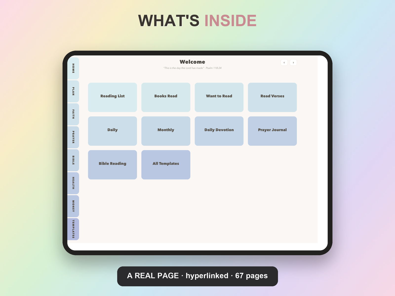 Christian Reading List Planner Undated | Christian Faith Planner GoodNotes iPad | Dusty Blue - Image 7