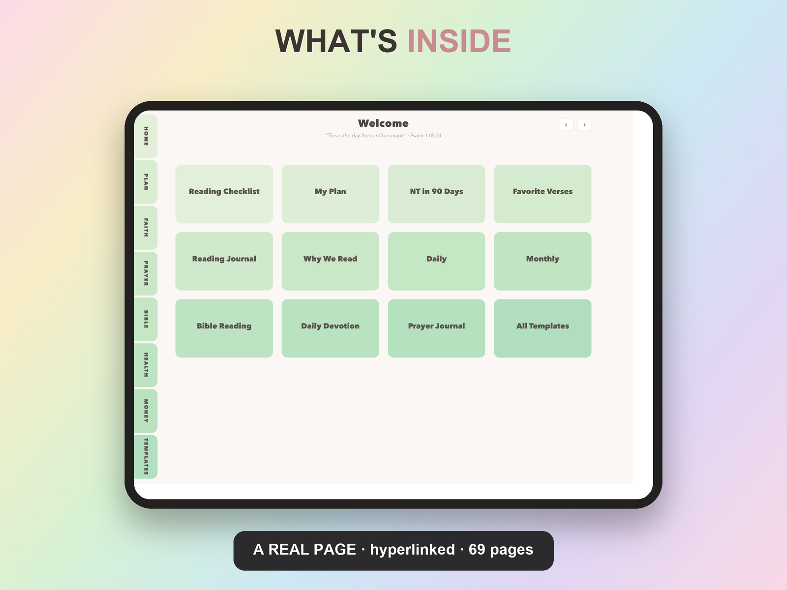 Bible Reading Plan Planner Undated | Christian Faith Planner GoodNotes iPad | Sage Green - Image 7