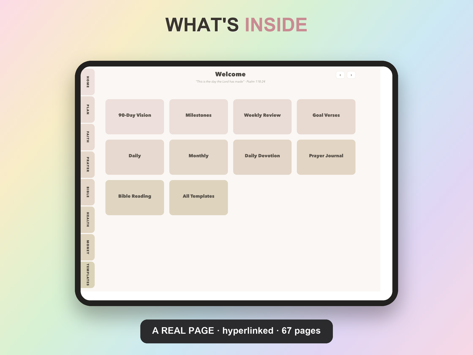 Faith 90-Day Goals Planner Undated | Christian Faith Planner GoodNotes iPad | Neutral Boho - Image 7
