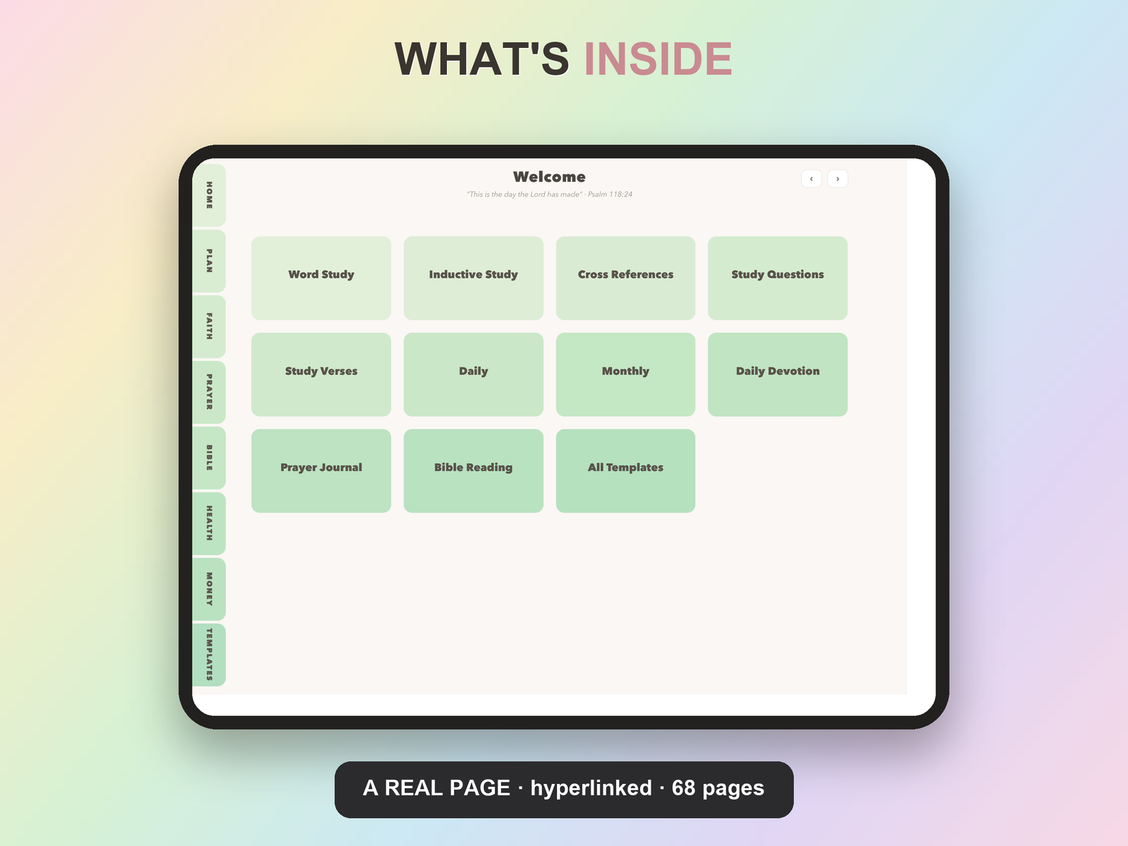 Bible Study Planner Undated | Christian Faith Planner GoodNotes iPad | Sage Green - Image 7