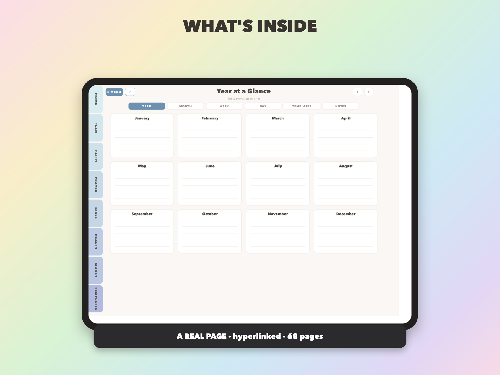Prayer Life Planner Undated | Christian Faith Planner GoodNotes iPad | Dusty Blue - Image 8