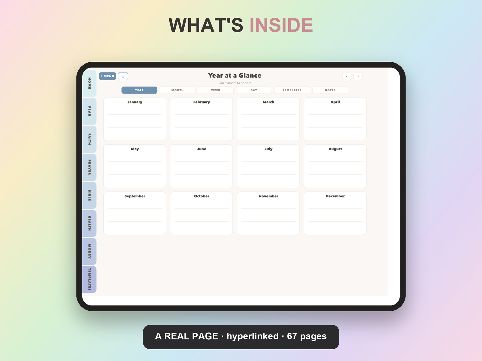 Christian Reading List Planner Undated | Christian Faith Planner GoodNotes iPad | Dusty Blue - Image 8
