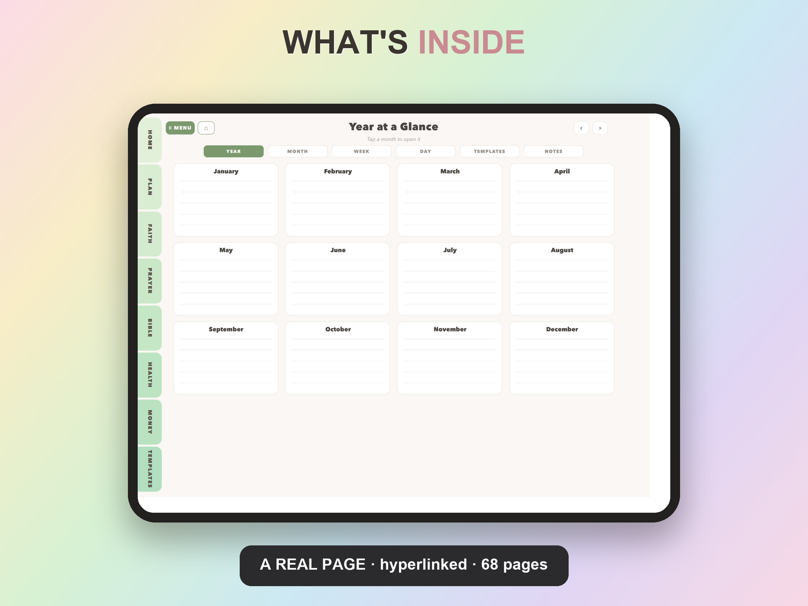 Bible Study Planner Undated | Christian Faith Planner GoodNotes iPad | Sage Green - Image 8