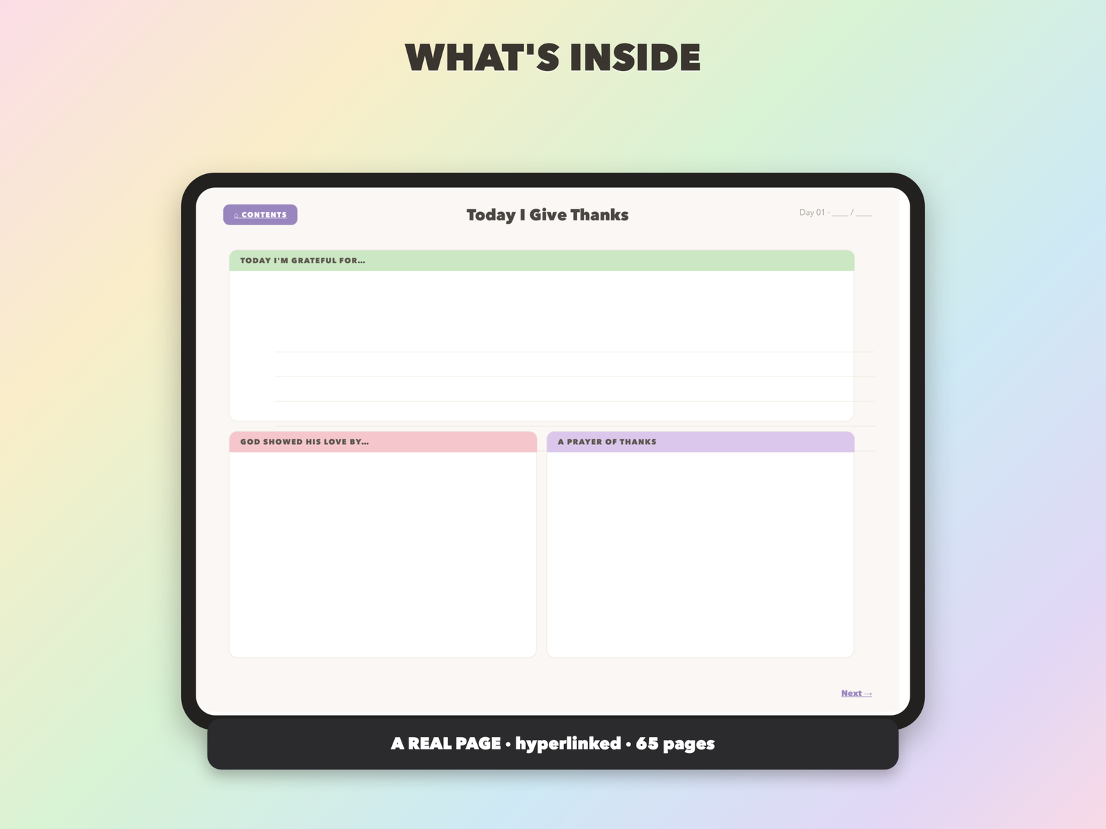 Gratitude Journal | Christian Digital Journal | Hyperlinked GoodNotes iPad | Faith Devotional - Image 7