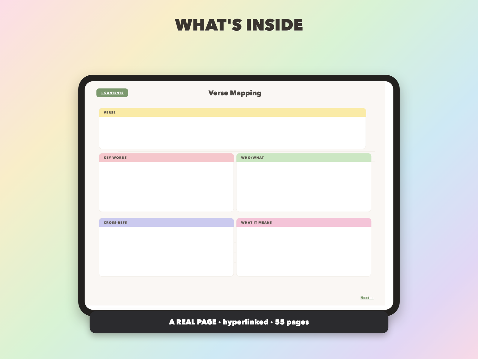 Verse Mapping Journal | Christian Digital Journal | Hyperlinked GoodNotes iPad | Faith Devotional - Image 7