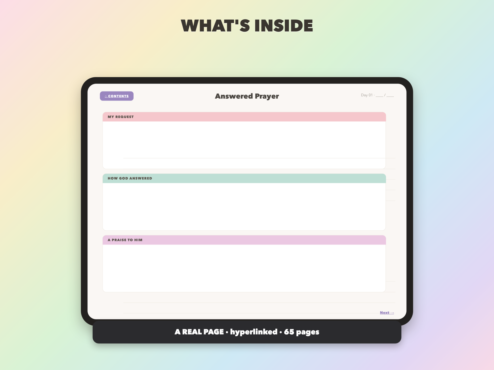 Answered Prayers Journal | Christian Digital Journal | Hyperlinked GoodNotes iPad | Faith Devotional - Image 7