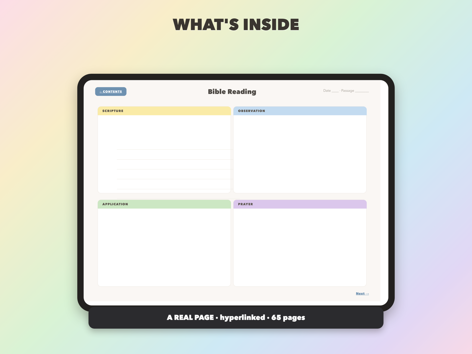 Bible Reading Journal | Christian Digital Journal | Hyperlinked GoodNotes iPad | Faith Devotional - Image 7