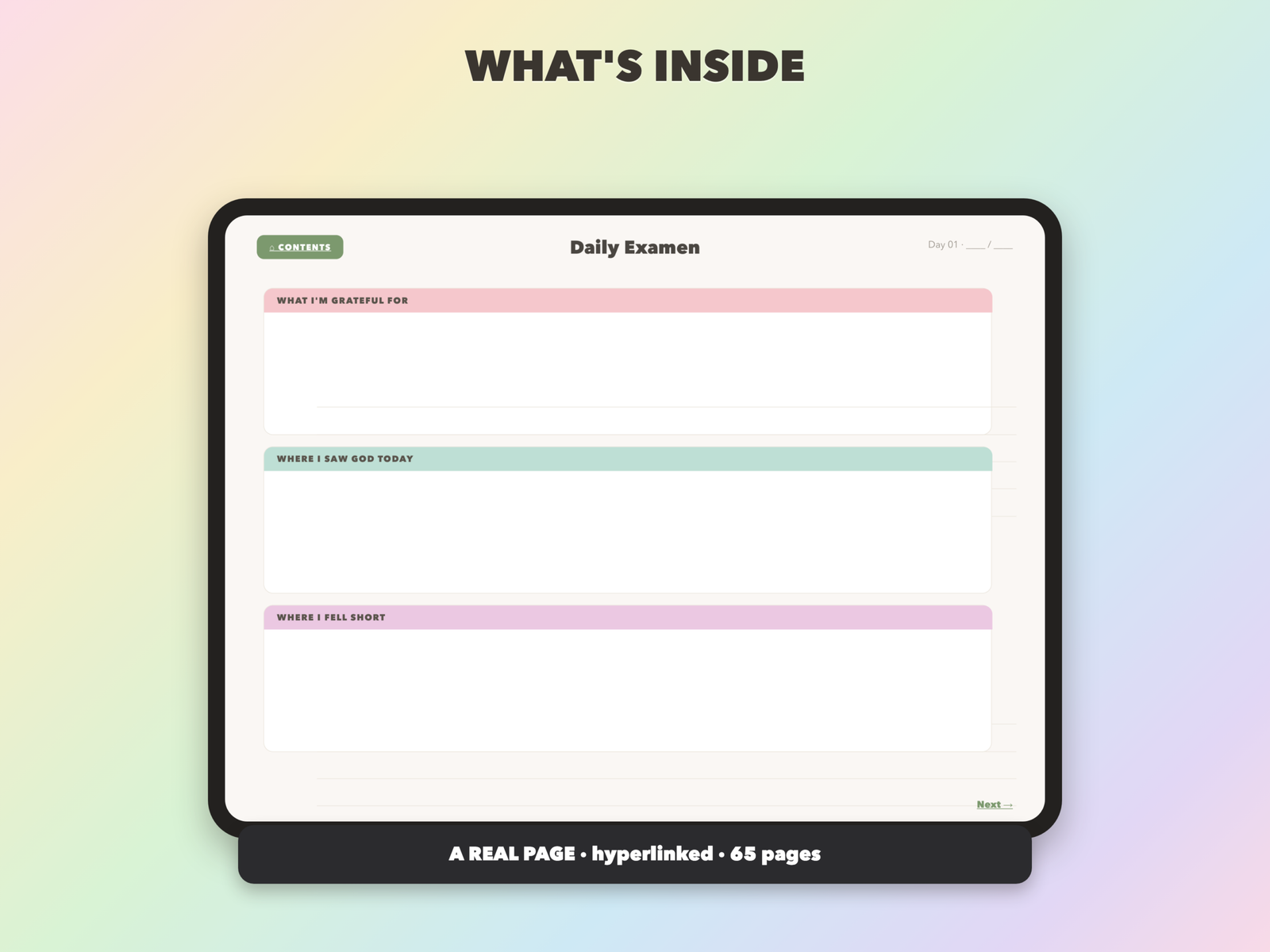 Examen Reflection Journal | Christian Digital Journal | Hyperlinked GoodNotes iPad | Faith Devotional - Image 7