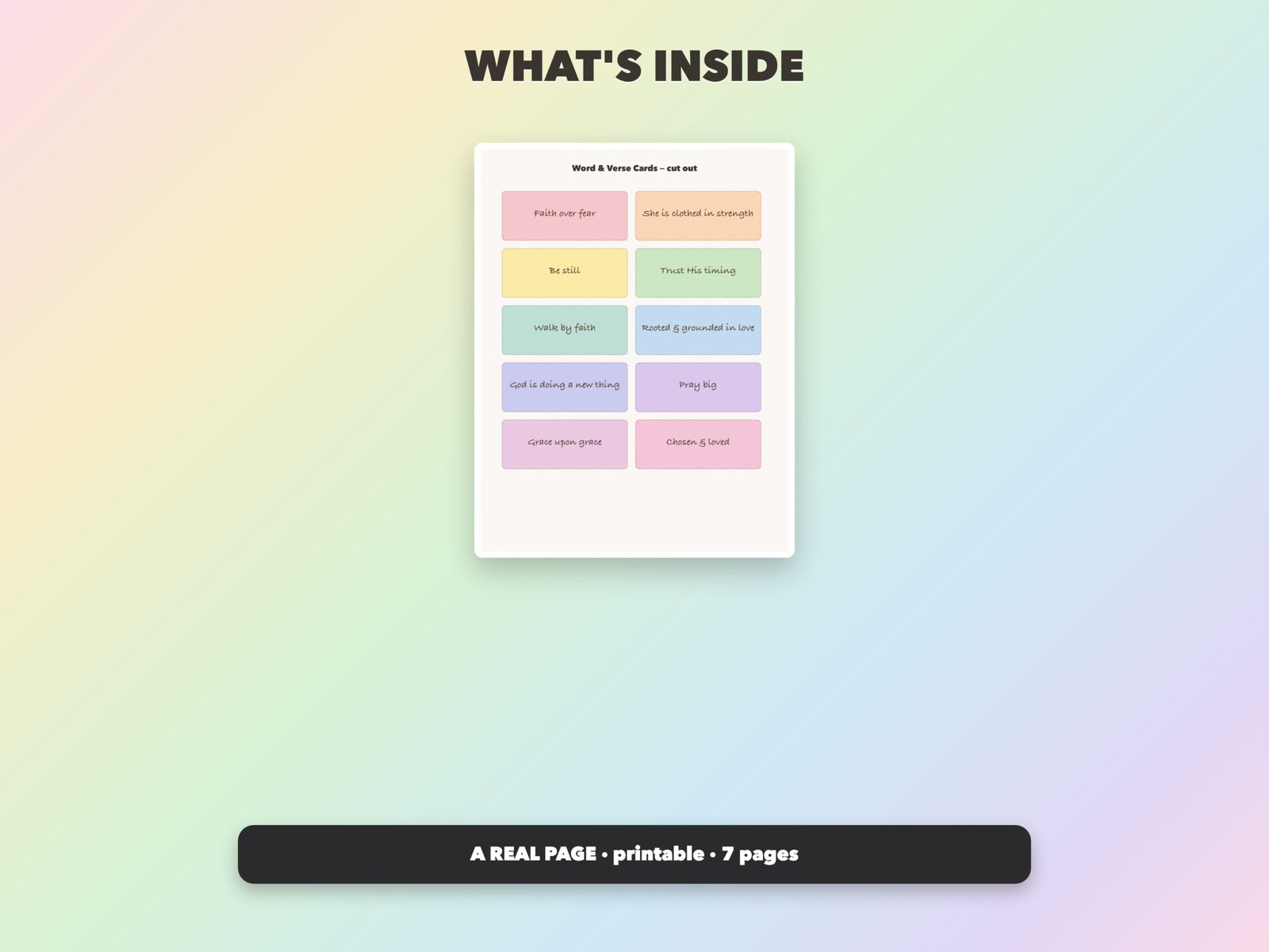 Christian Vision Board Kit | Christian Printable | Faith Digital Download | Bible | Instant Download - Image 6