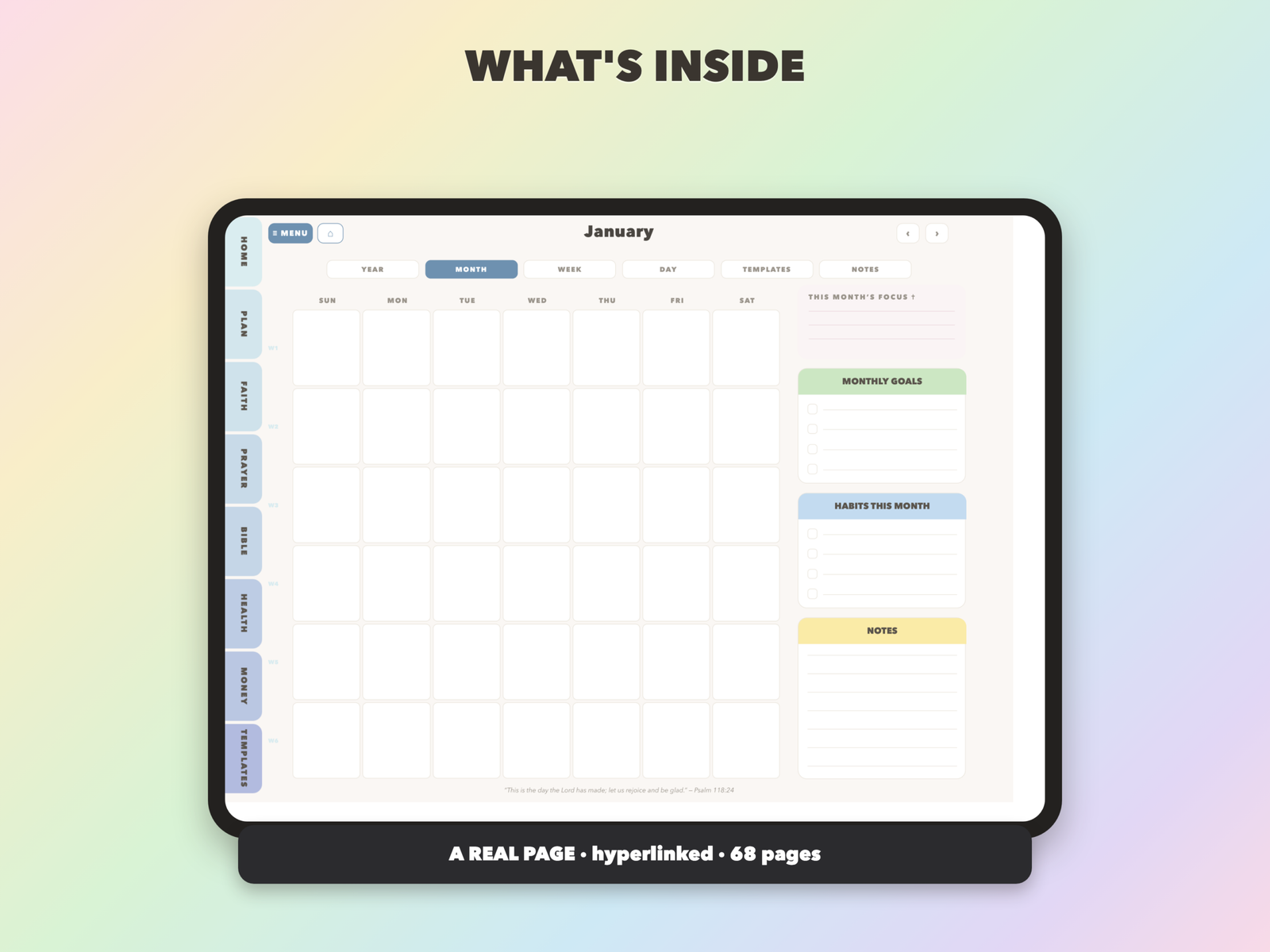 Prayer Life Planner Undated | Christian Faith Planner GoodNotes iPad | Dusty Blue - Image 9