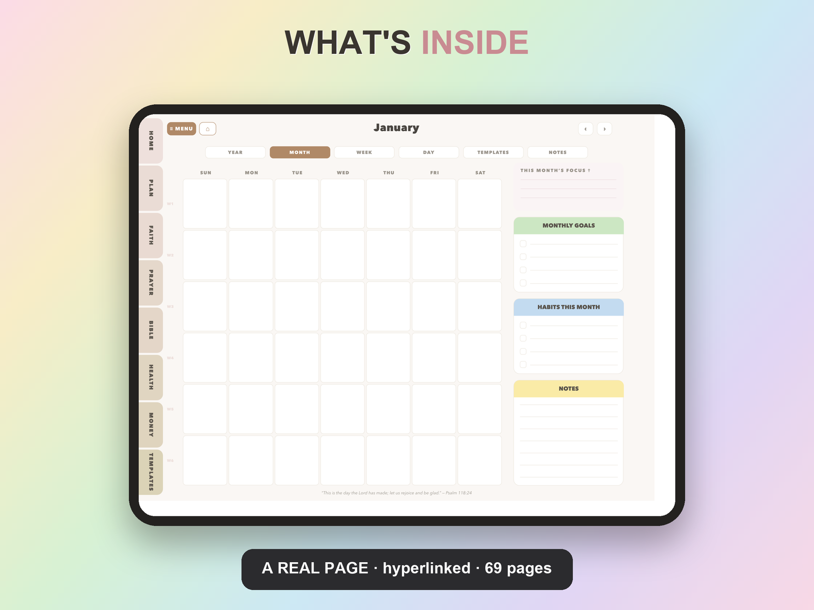 Christian Missionary Planner Undated | Christian Faith Planner GoodNotes iPad | Neutral Boho - Image 9