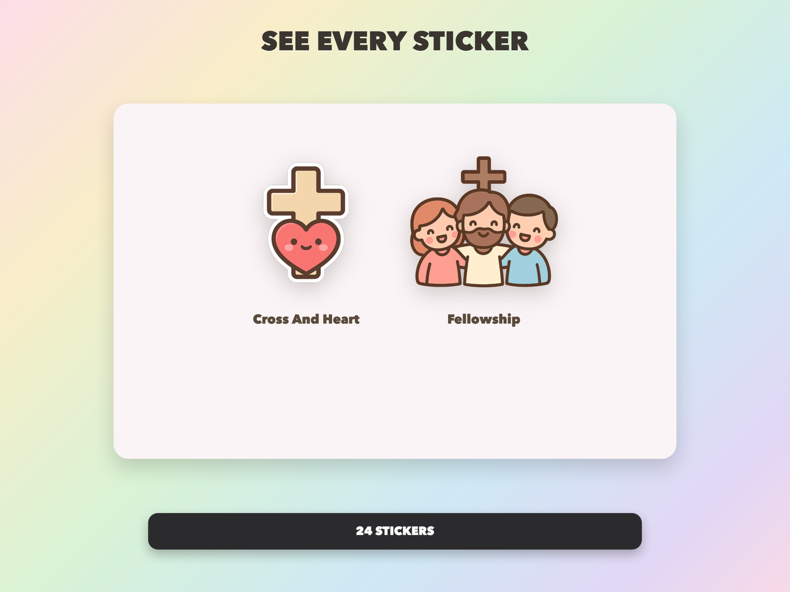 Gods Love Stickers | Christian Digital Stickers | Bible Journaling GoodNotes Pre-Cropped PNG | Sunday School - Image 8