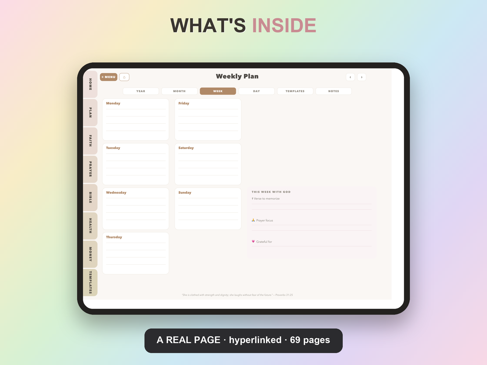 Christian Homeschool Planner Undated | Christian Faith Planner GoodNotes iPad | Neutral Boho - Image 10