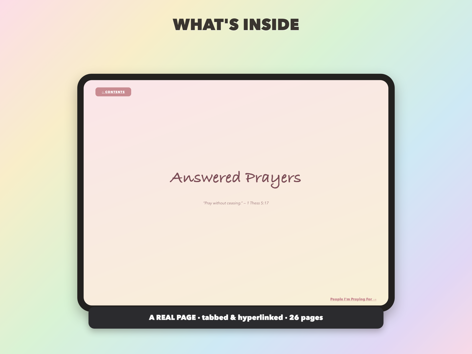 Prayer Notebook | Christian Digital Notebook | Tabbed Hyperlinked GoodNotes iPad | Bible - Image 7