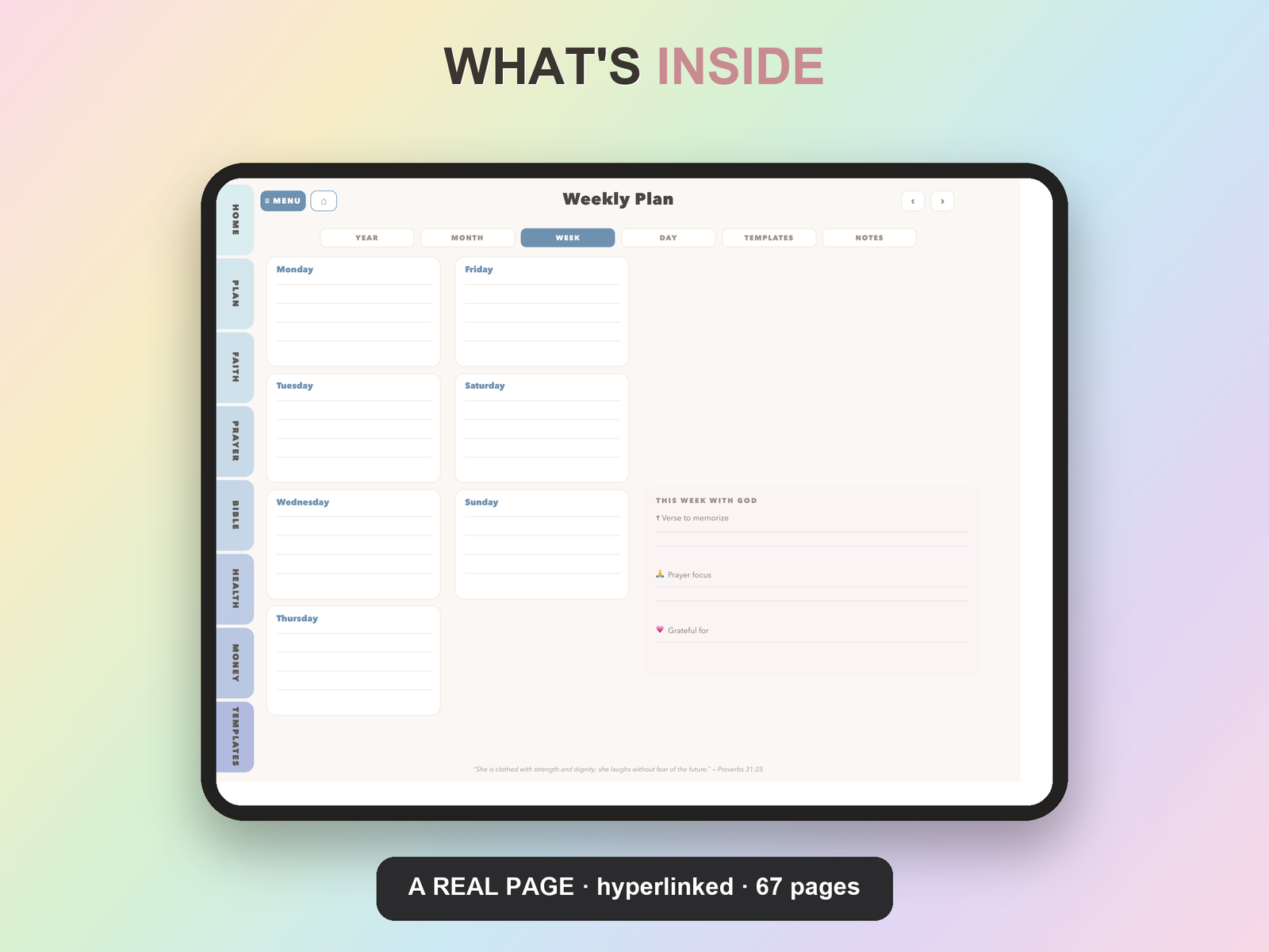 Christian Reading List Planner Undated | Christian Faith Planner GoodNotes iPad | Dusty Blue - Image 10