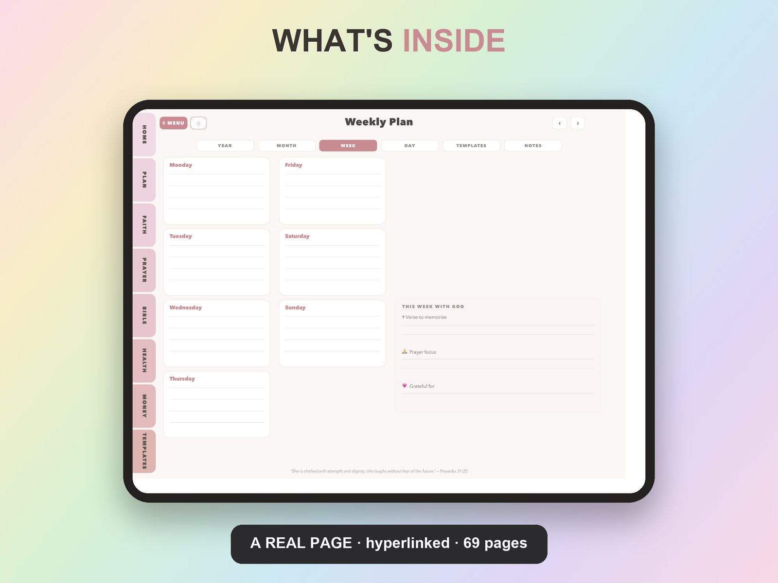 Christian Couples Planner Undated | Christian Faith Planner GoodNotes iPad | Blush Pink - Image 11