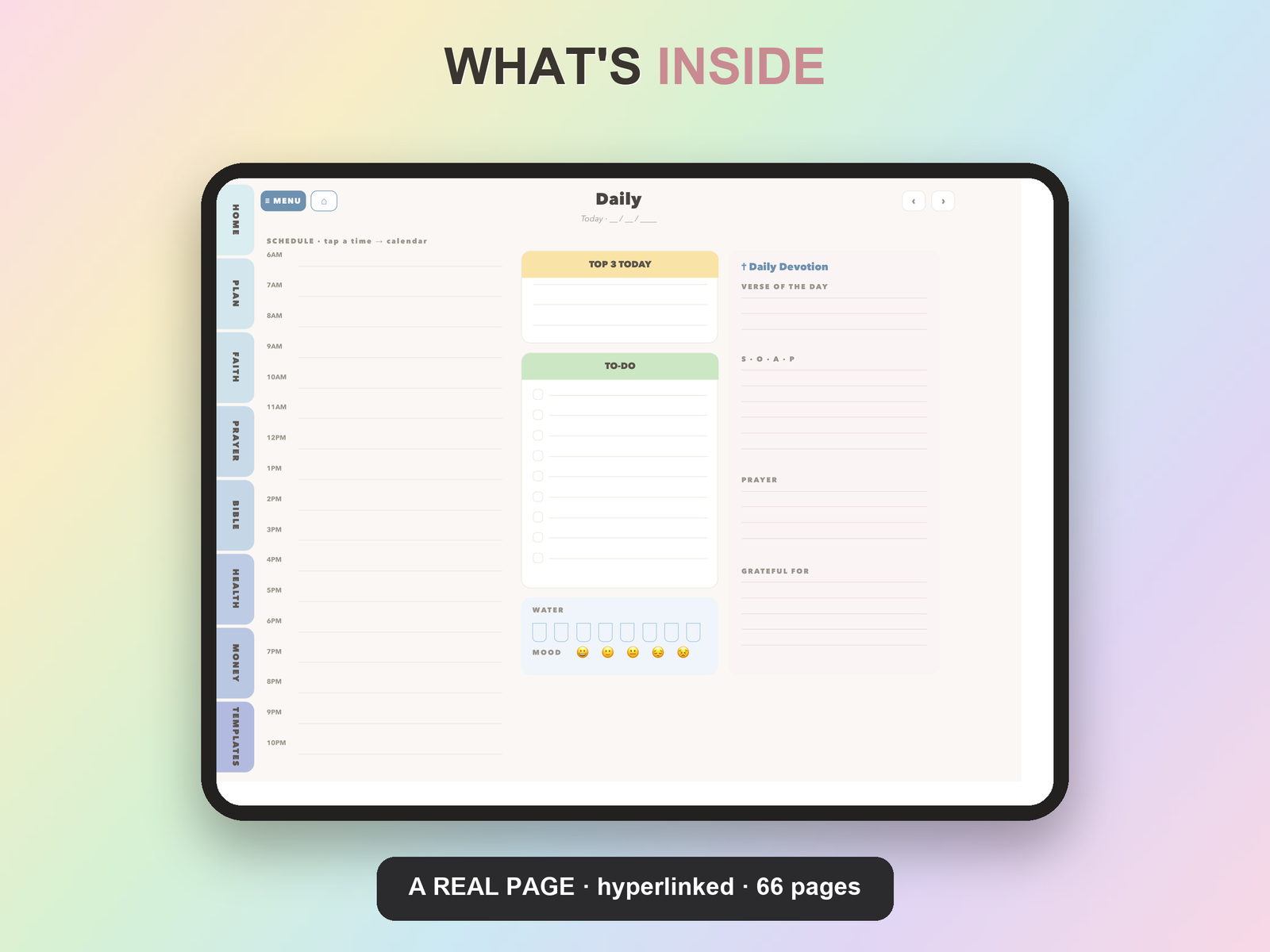 Stewardship Budget Planner Undated | Christian Faith Planner GoodNotes iPad | Dusty Blue - Image 11