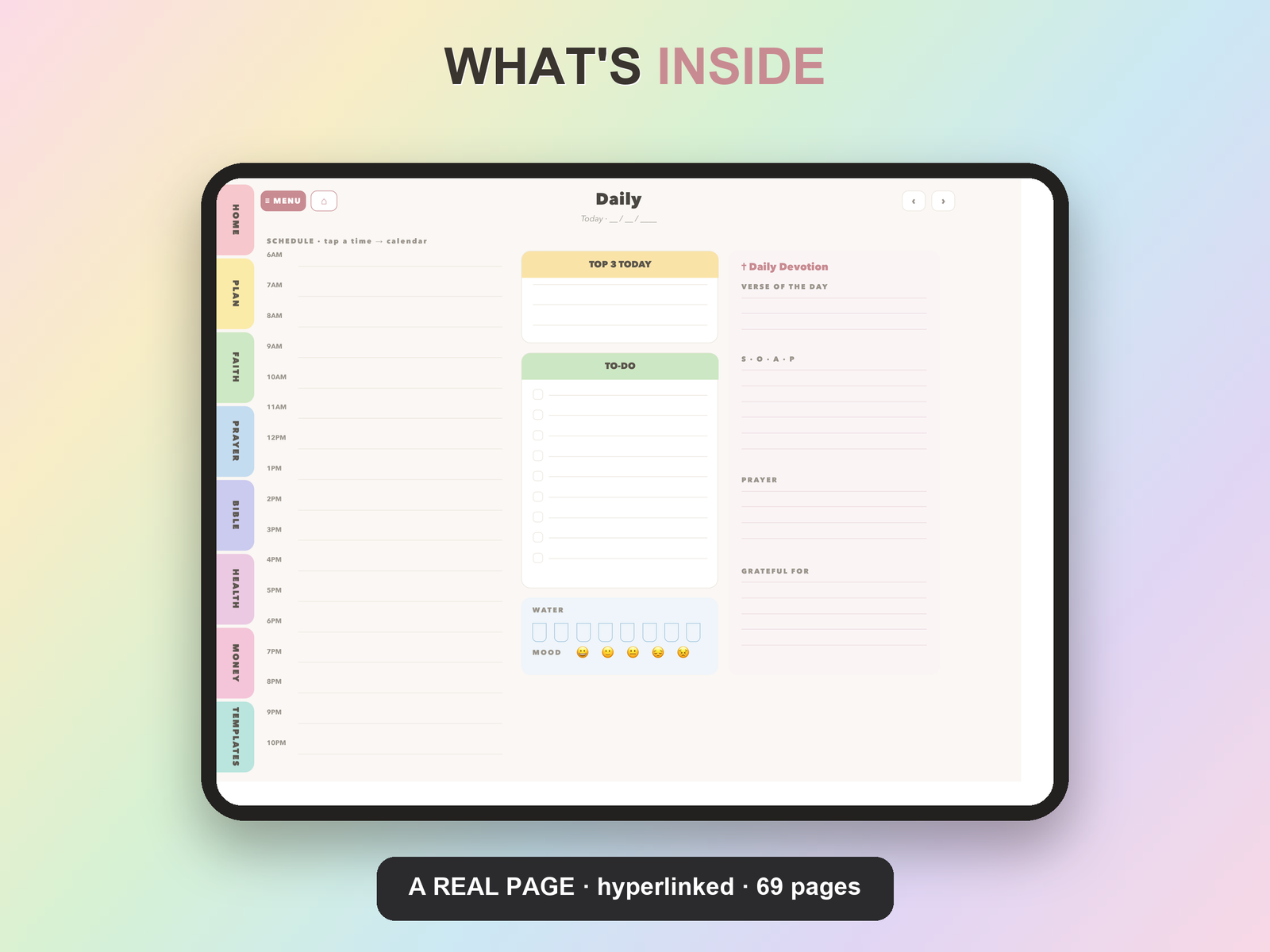 Christian Kids Planner Undated | Christian Faith Planner GoodNotes iPad | Pastel Rainbow - Image 11