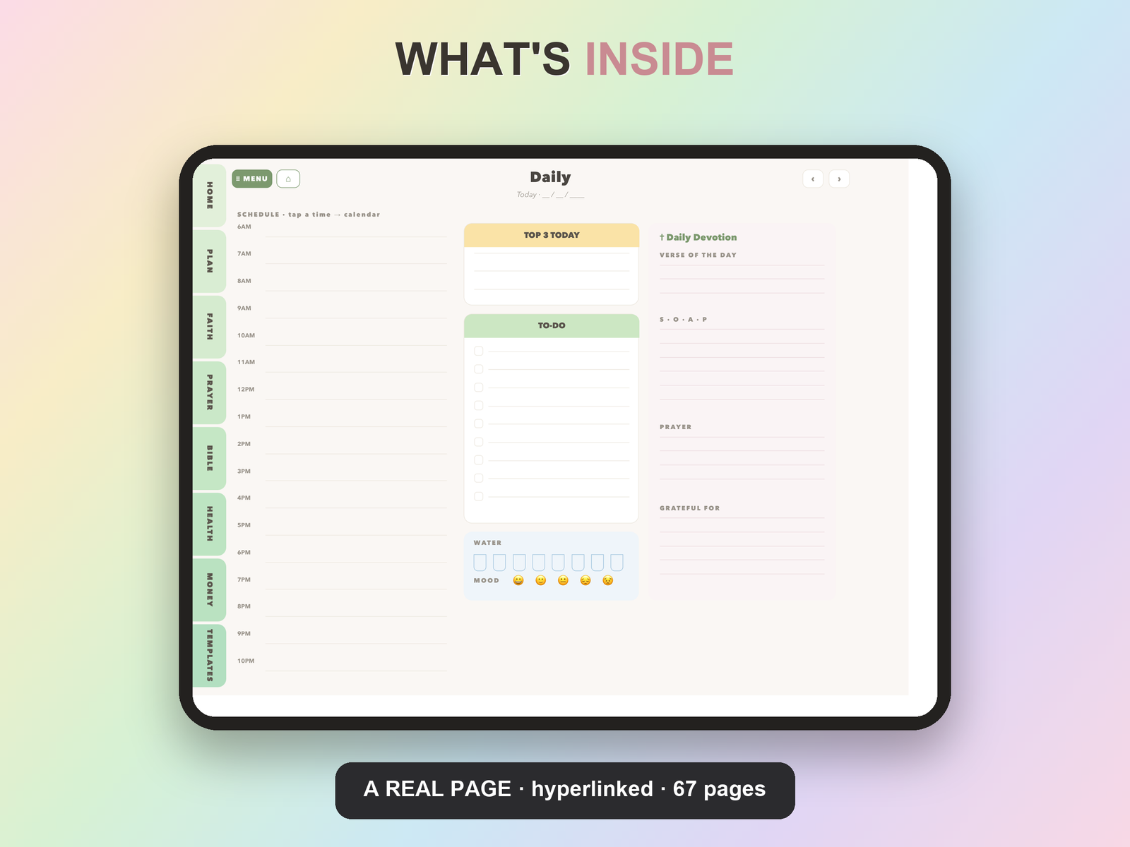 Bible Journaling Planner Undated | Christian Faith Planner GoodNotes iPad | Sage Green - Image 11