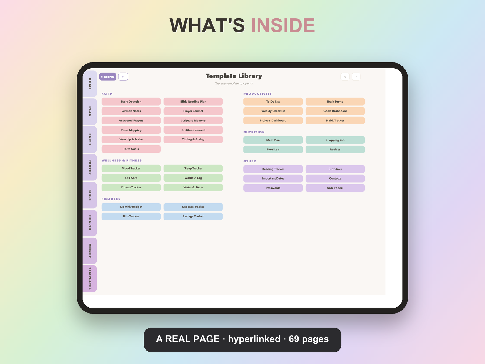 Christian Mom Planner Undated | Christian Faith Planner GoodNotes iPad | Lavender - Image 12
