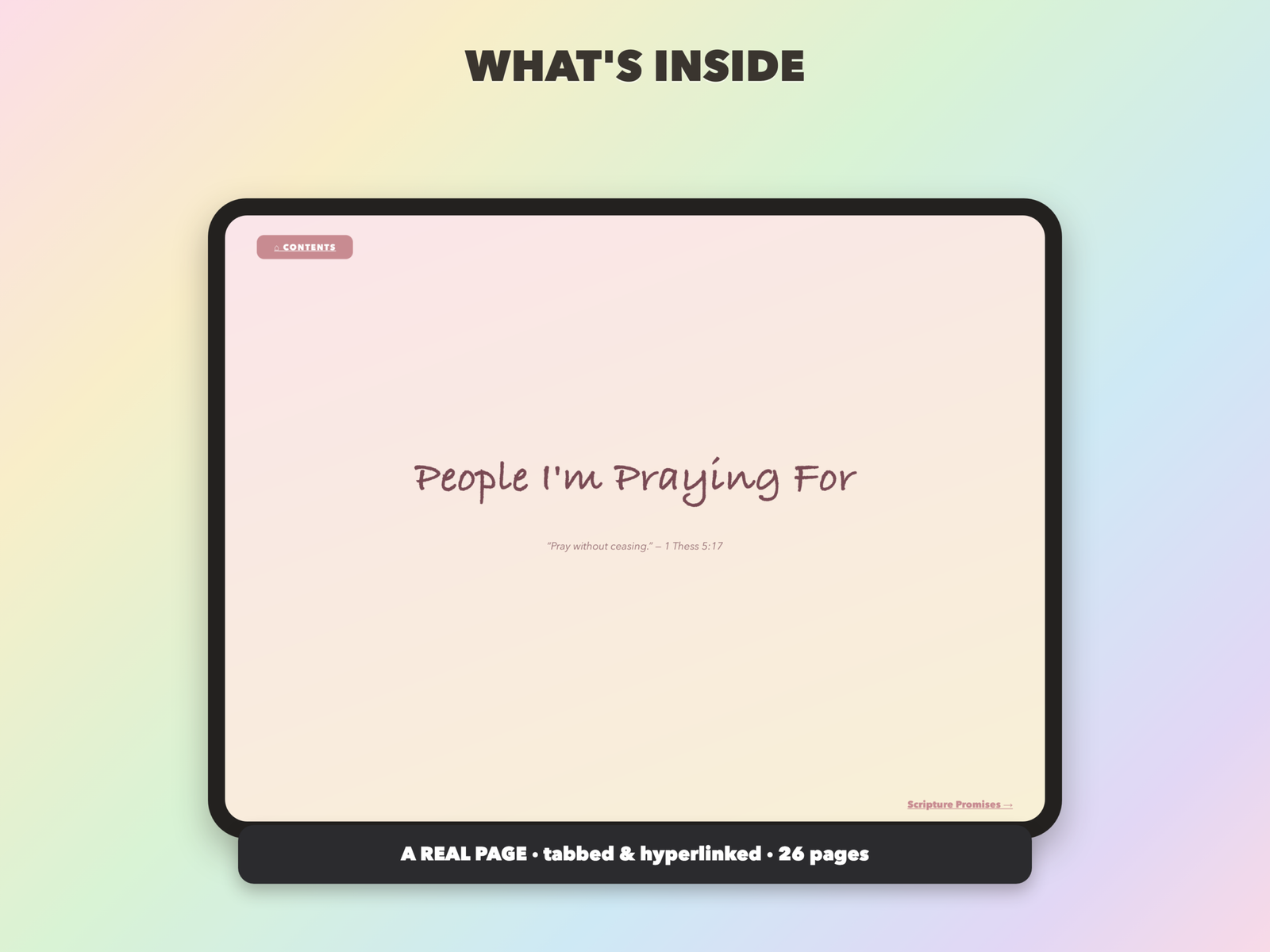Prayer Notebook | Christian Digital Notebook | Tabbed Hyperlinked GoodNotes iPad | Bible - Image 9