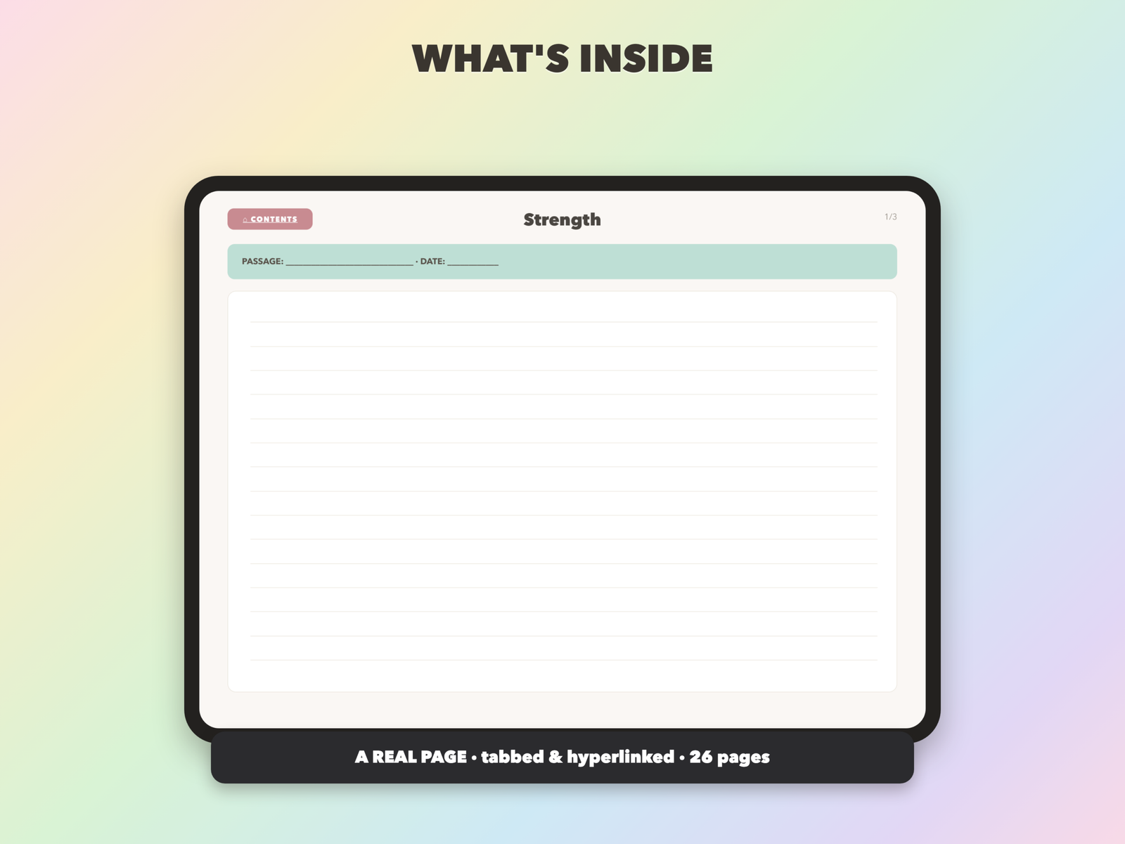 Scripture Writing Notebook | Christian Digital Notebook | Tabbed Hyperlinked GoodNotes iPad | Bible - Image 9