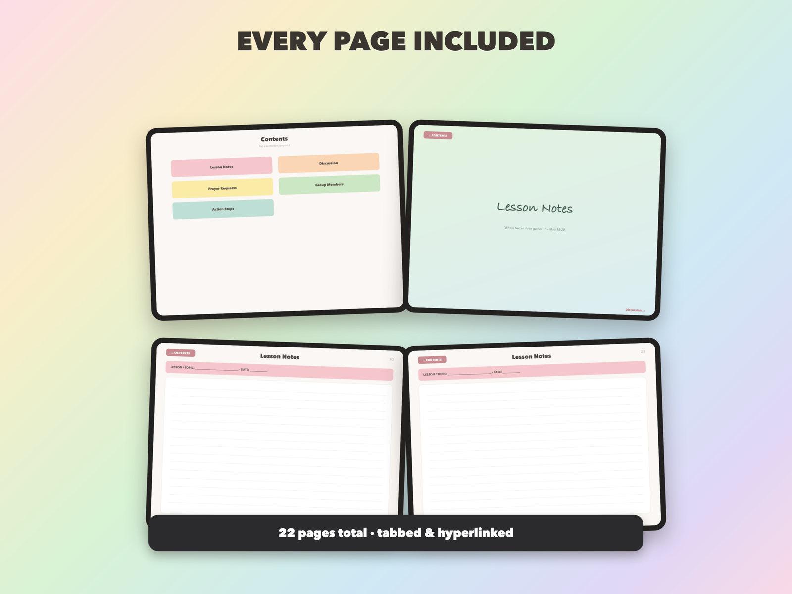 Small Group Notebook | Christian Digital Notebook | Tabbed Hyperlinked GoodNotes iPad | Bible - Image 9