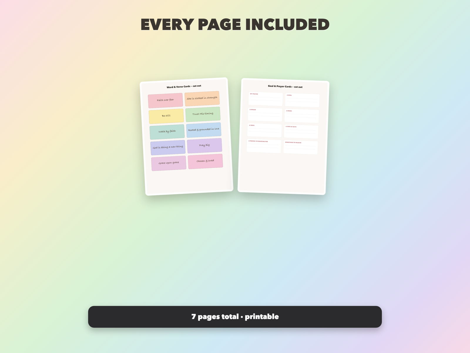 Christian Vision Board Kit | Christian Printable | Faith Digital Download | Bible | Instant Download - Image 9