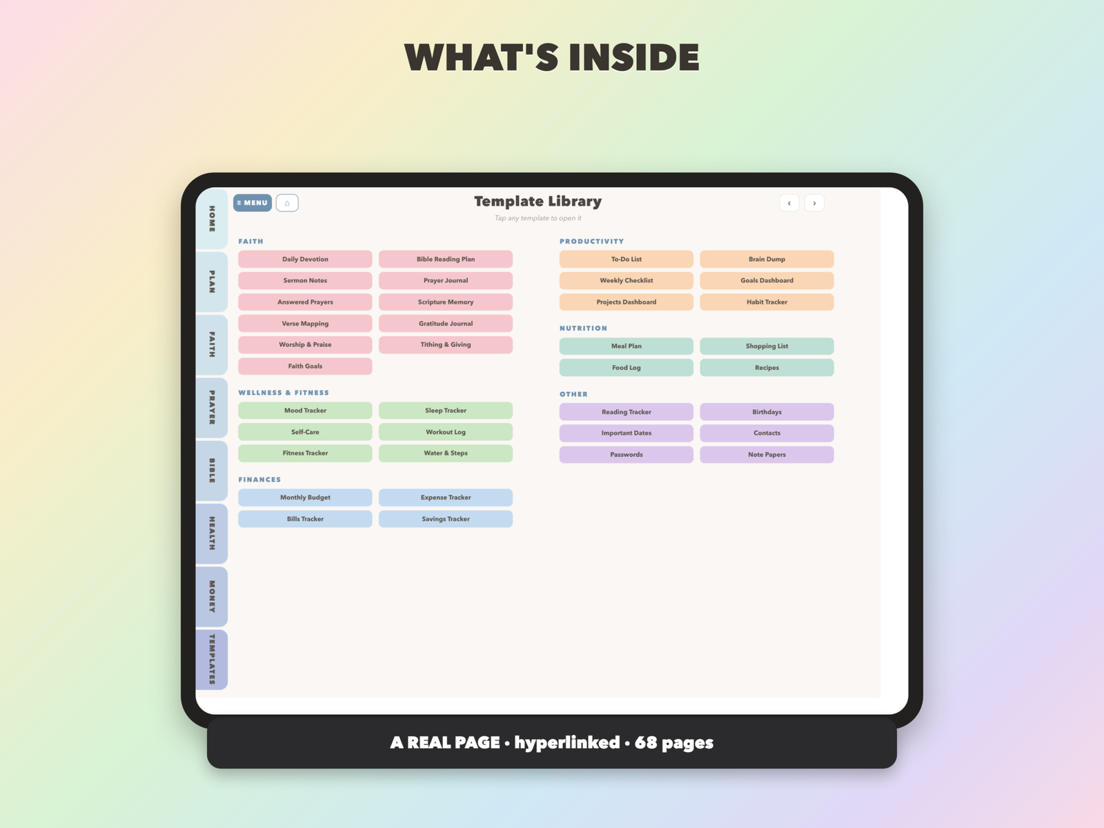 Prayer Life Planner Undated | Christian Faith Planner GoodNotes iPad | Dusty Blue - Image 12