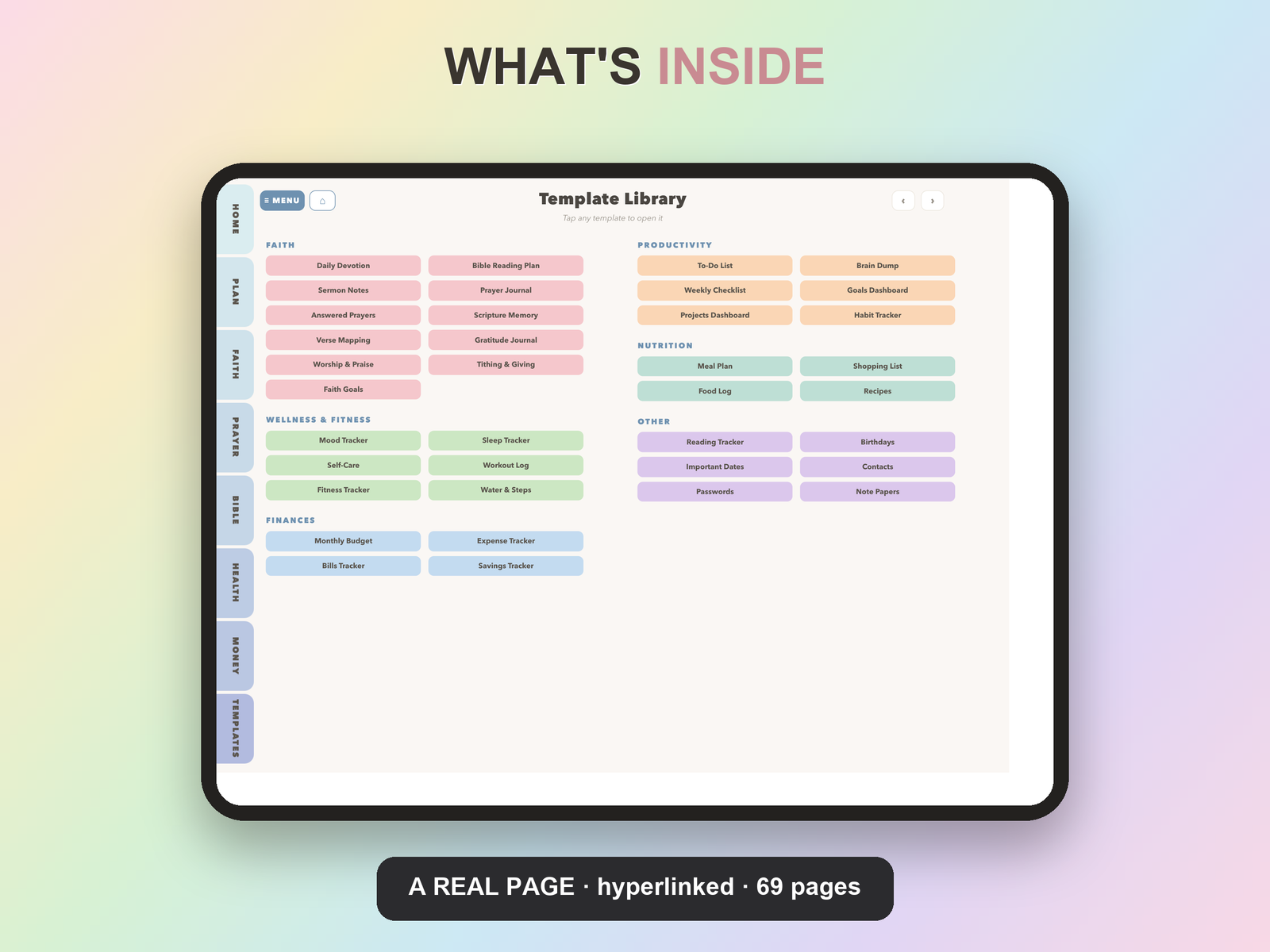 Christian Nurse Planner Undated | Christian Faith Planner GoodNotes iPad | Dusty Blue - Image 12