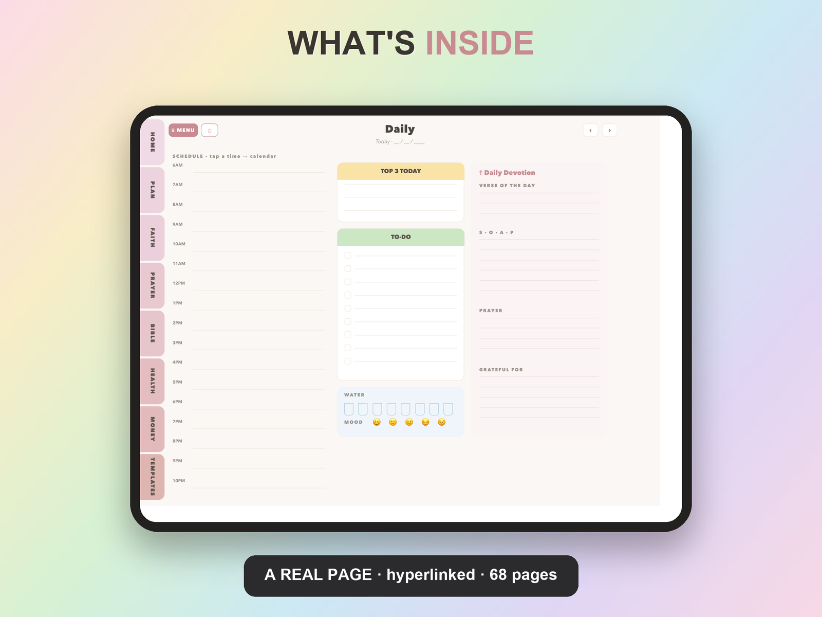Christian Travel Planner Undated | Christian Faith Planner GoodNotes iPad | Blush Pink - Image 12