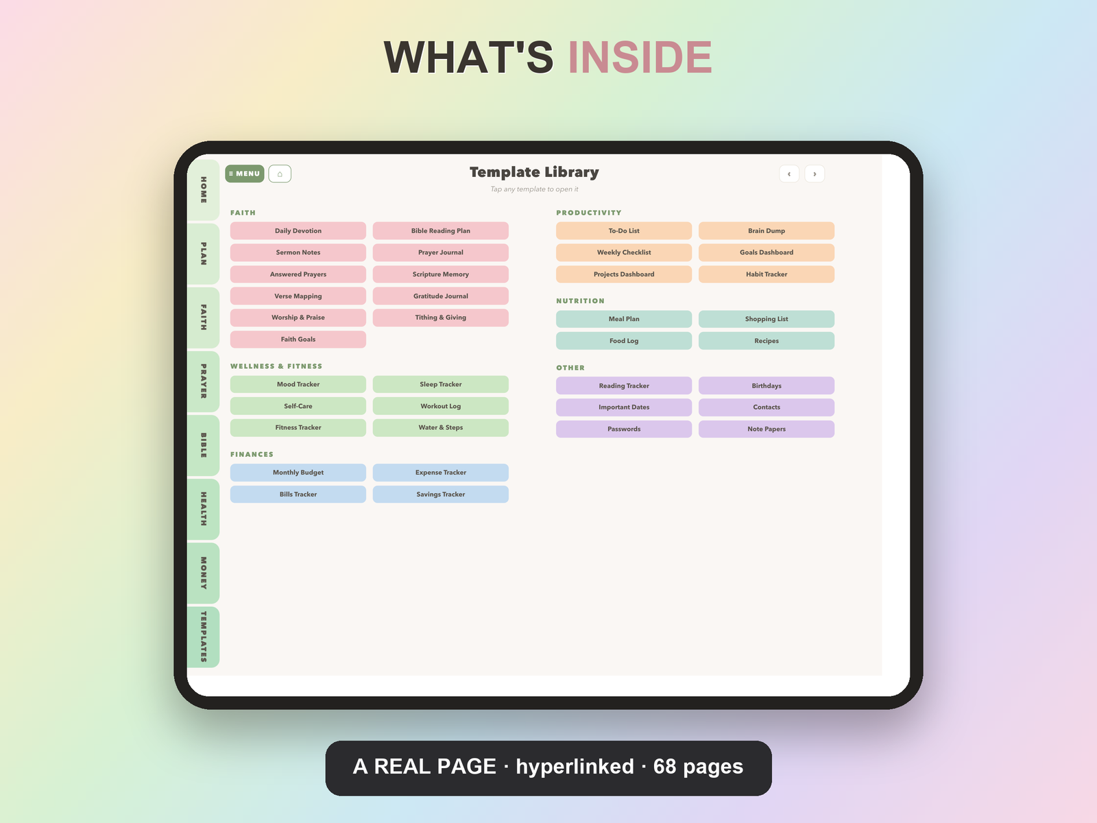 Bible Study Planner Undated | Christian Faith Planner GoodNotes iPad | Sage Green - Image 12