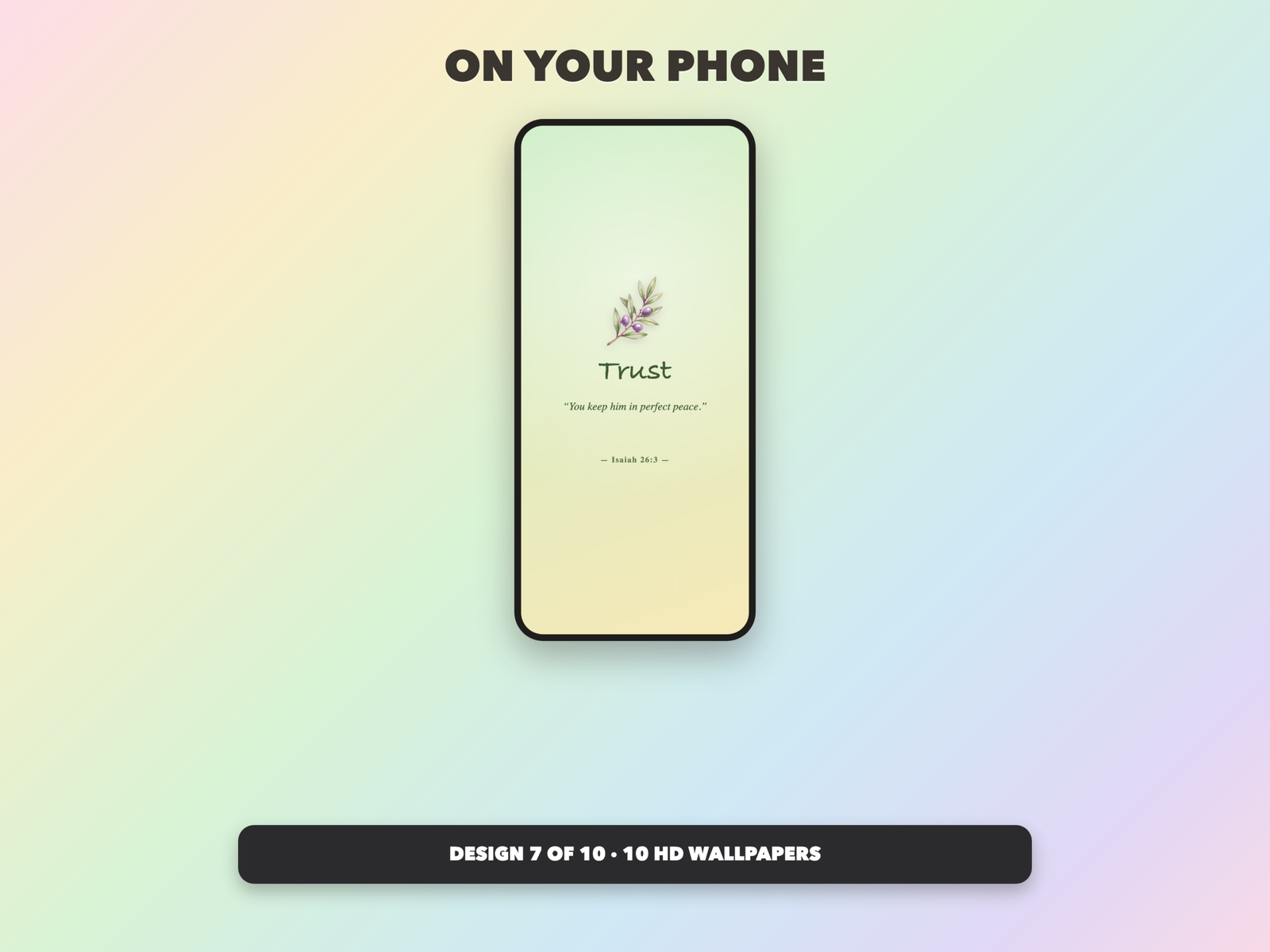 Peace & Rest Wallpapers | Christian Phone Wallpapers | Scripture Lock Screen | iPhone Android HD Digital - Image 10