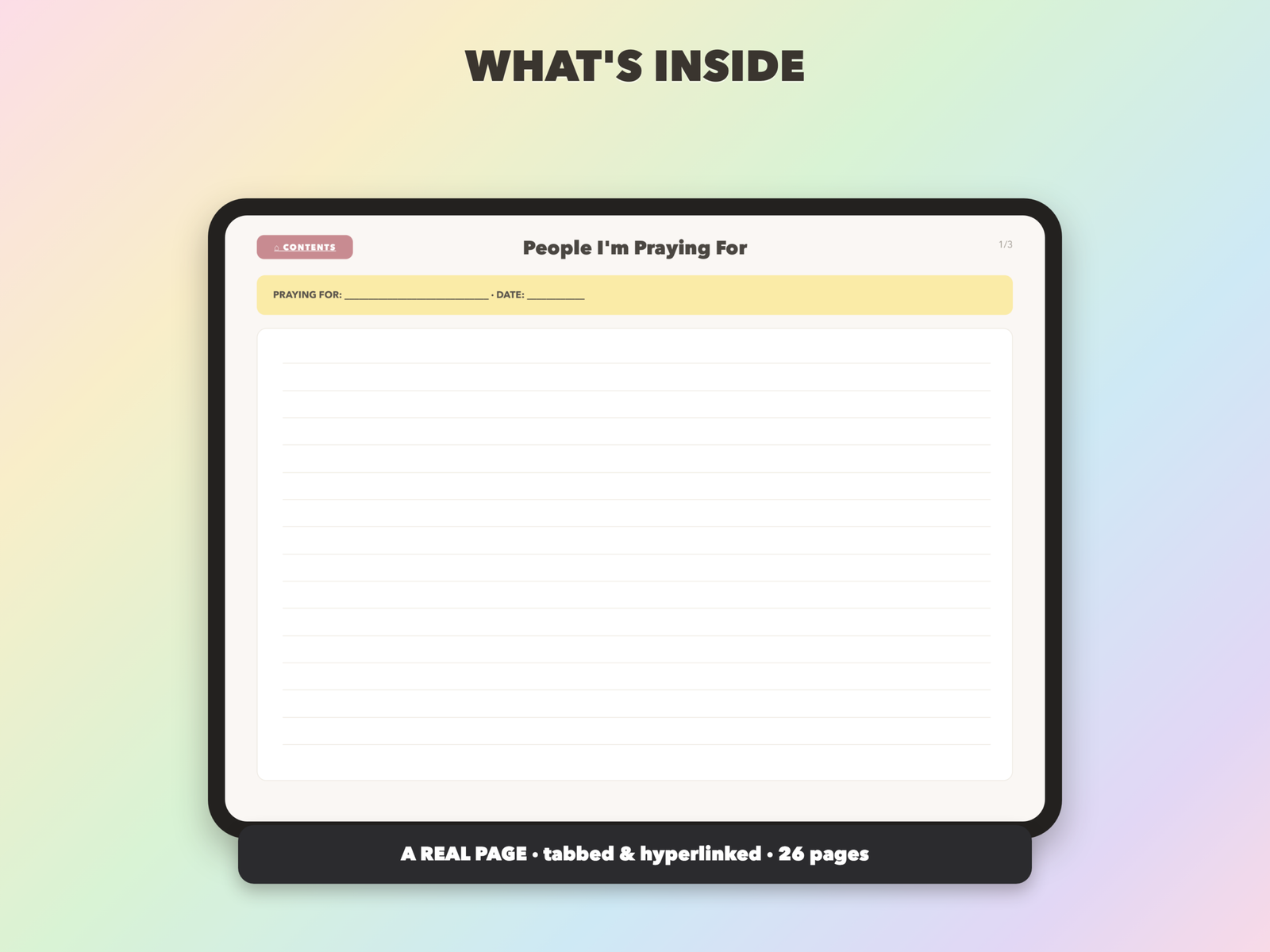 Prayer Notebook | Christian Digital Notebook | Tabbed Hyperlinked GoodNotes iPad | Bible - Image 10