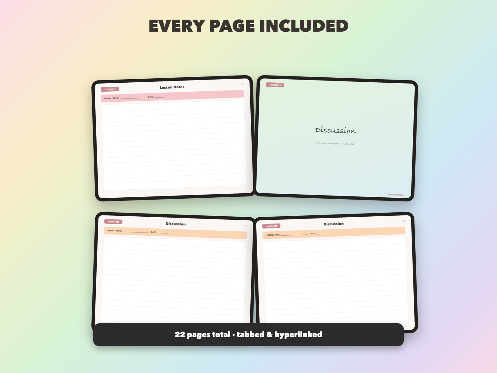 Small Group Notebook | Christian Digital Notebook | Tabbed Hyperlinked GoodNotes iPad | Bible - Image 10