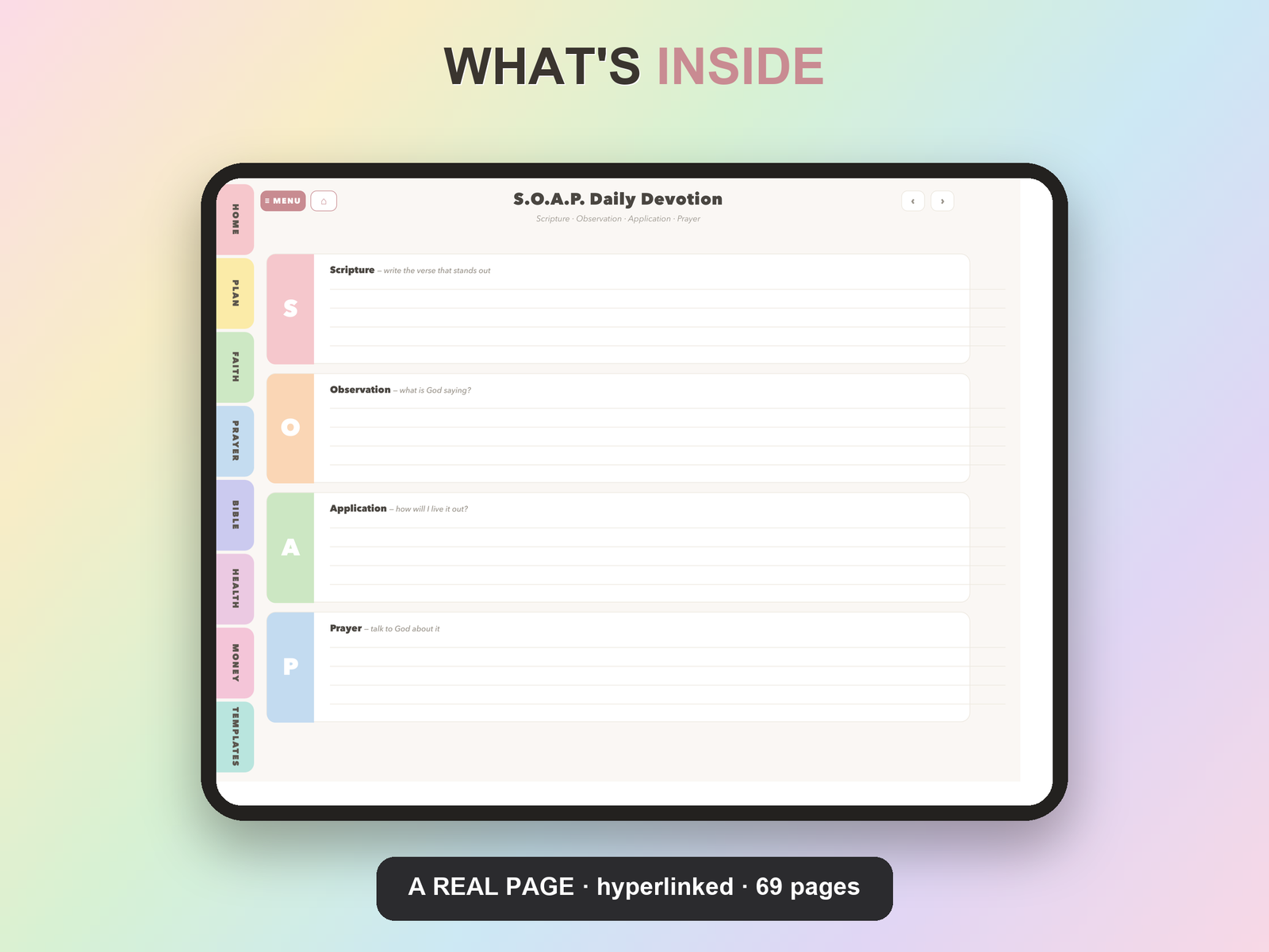 Christian Kids Planner Undated | Christian Faith Planner GoodNotes iPad | Pastel Rainbow - Image 13