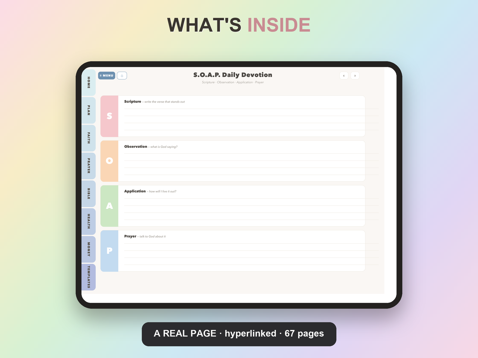 Christian Reading List Planner Undated | Christian Faith Planner GoodNotes iPad | Dusty Blue - Image 13