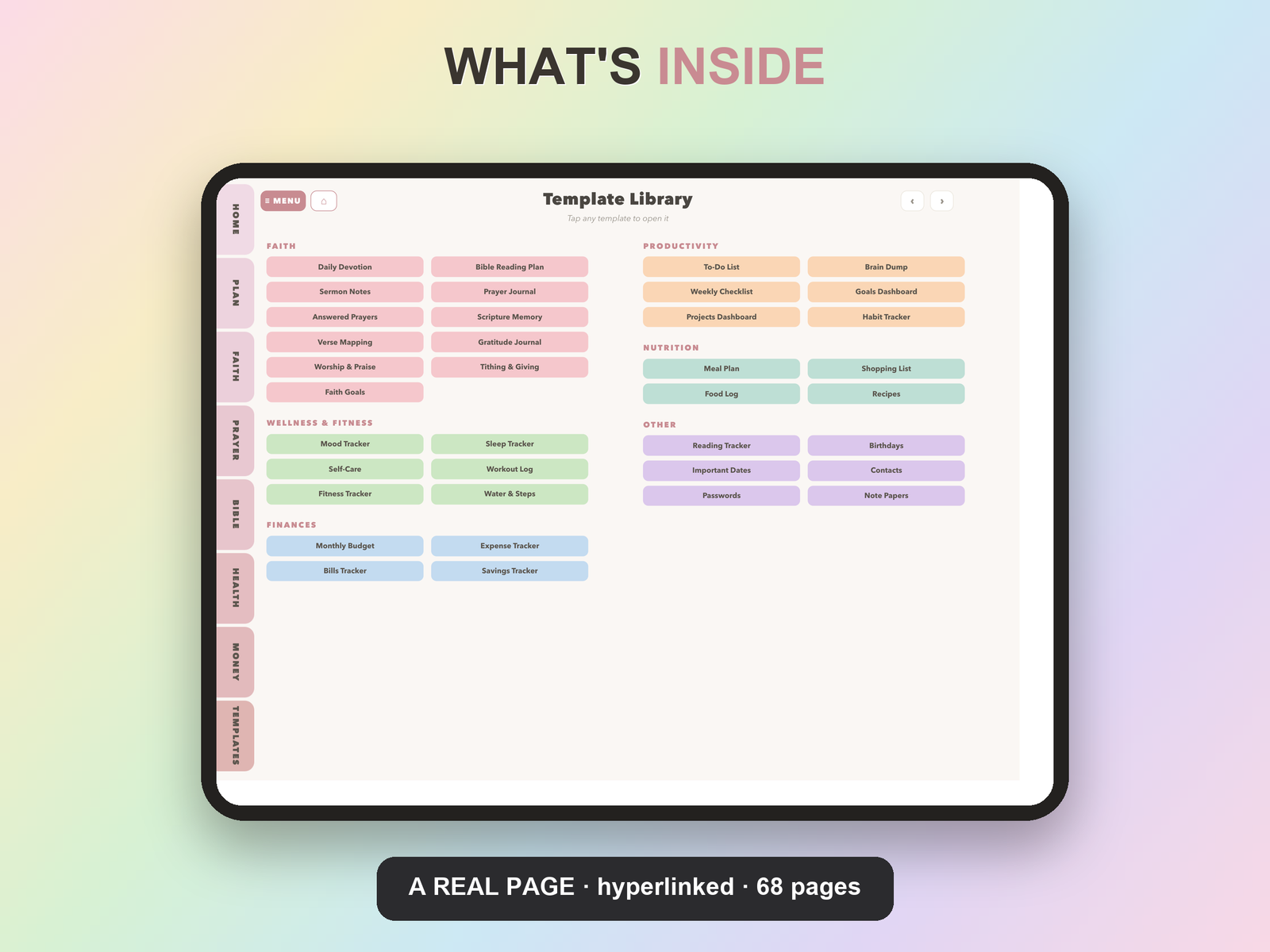 Christian Travel Planner Undated | Christian Faith Planner GoodNotes iPad | Blush Pink - Image 13