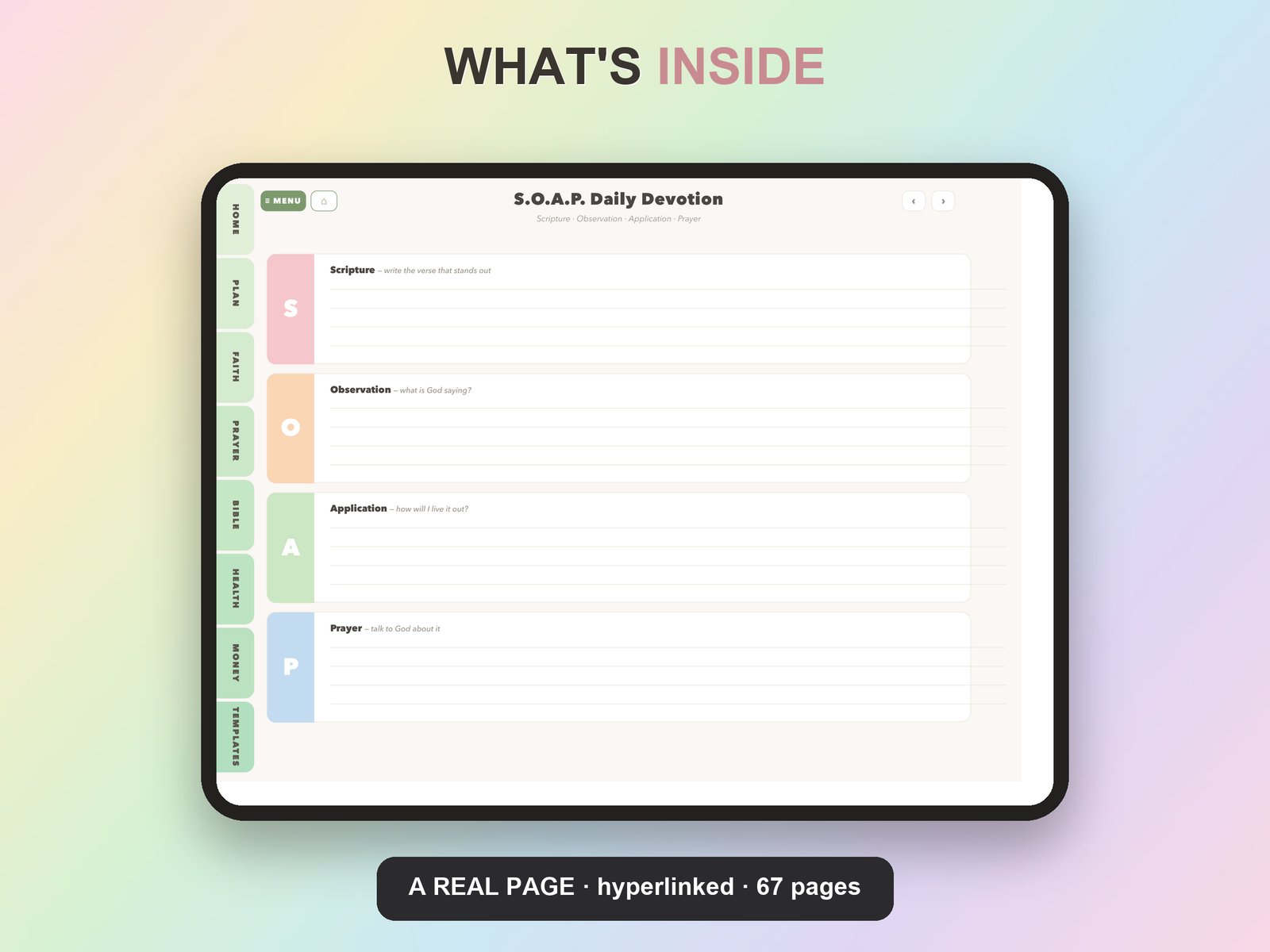 Bible Journaling Planner Undated | Christian Faith Planner GoodNotes iPad | Sage Green - Image 13