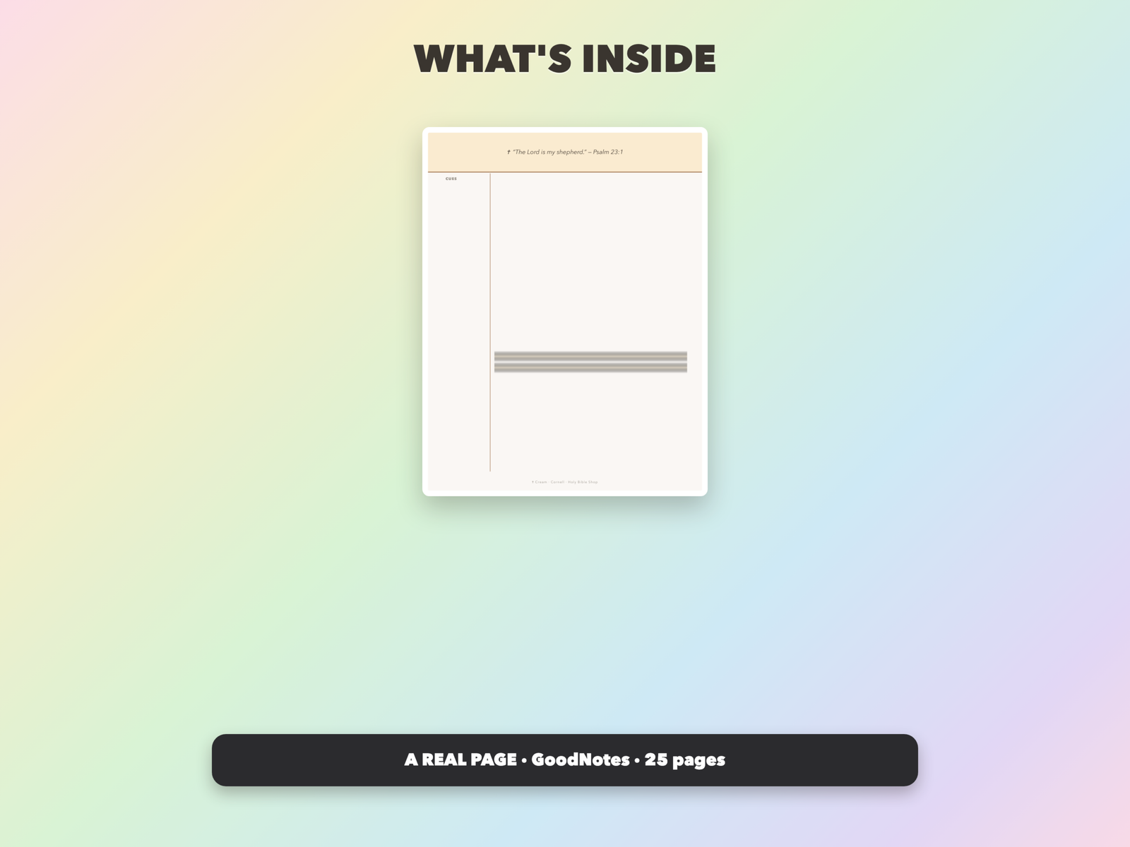 Sermon Note Paper | Christian Digital Note Paper | Scripture GoodNotes Notability | Bible Study - Image 11