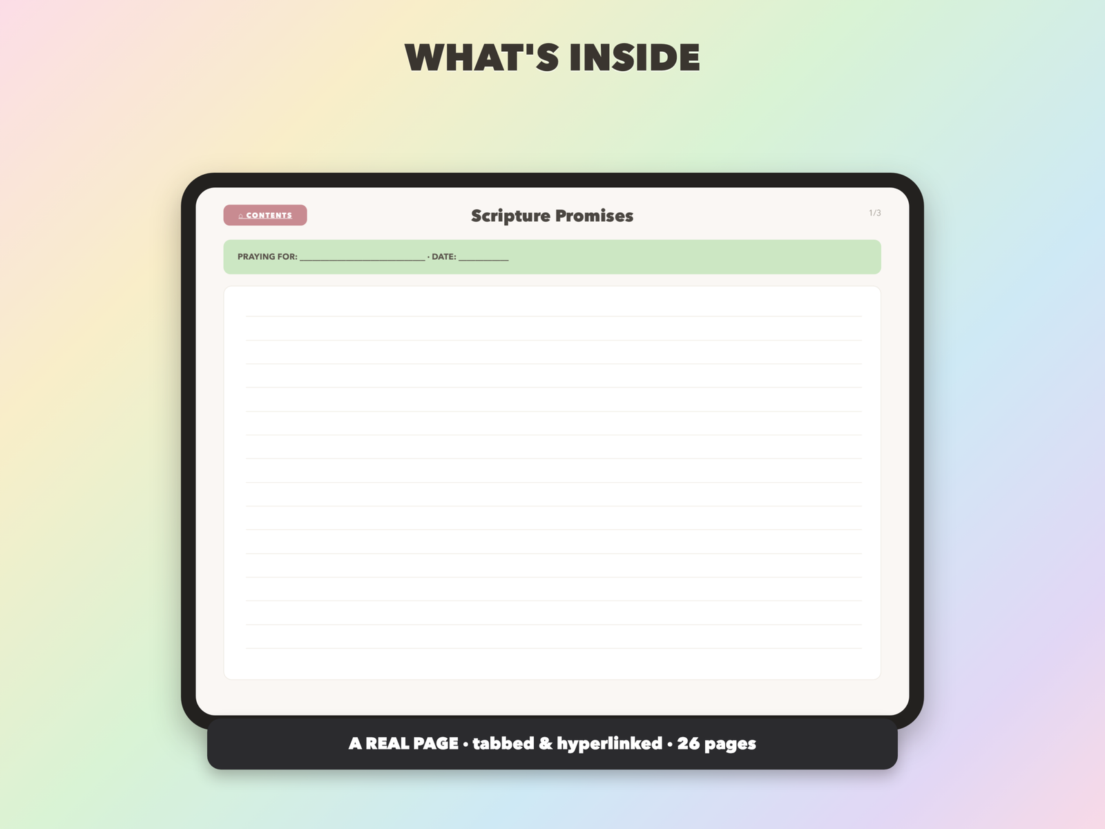 Prayer Notebook | Christian Digital Notebook | Tabbed Hyperlinked GoodNotes iPad | Bible - Image 11