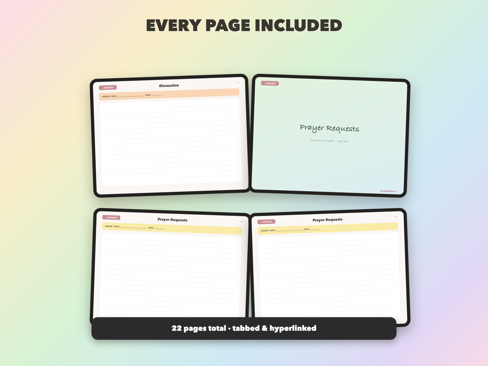 Small Group Notebook | Christian Digital Notebook | Tabbed Hyperlinked GoodNotes iPad | Bible - Image 11
