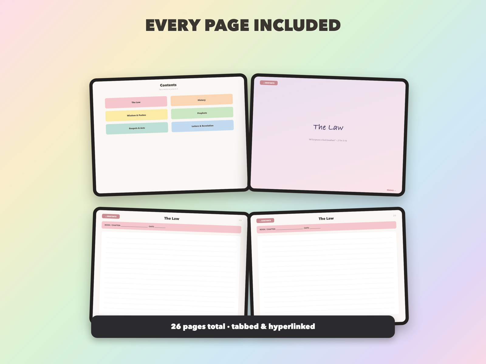 Bible Study Notebook | Christian Digital Notebook | Tabbed Hyperlinked GoodNotes iPad | Bible - Image 11