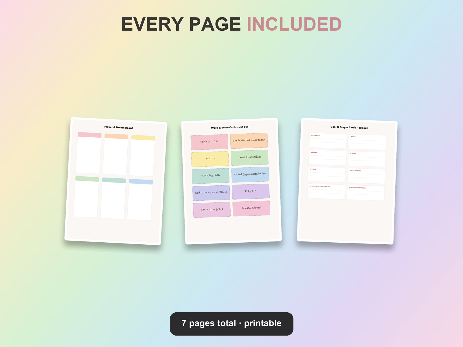Christian Vision Board Kit | Christian Printable | Faith Digital Download | Bible | Instant Download - Image 11