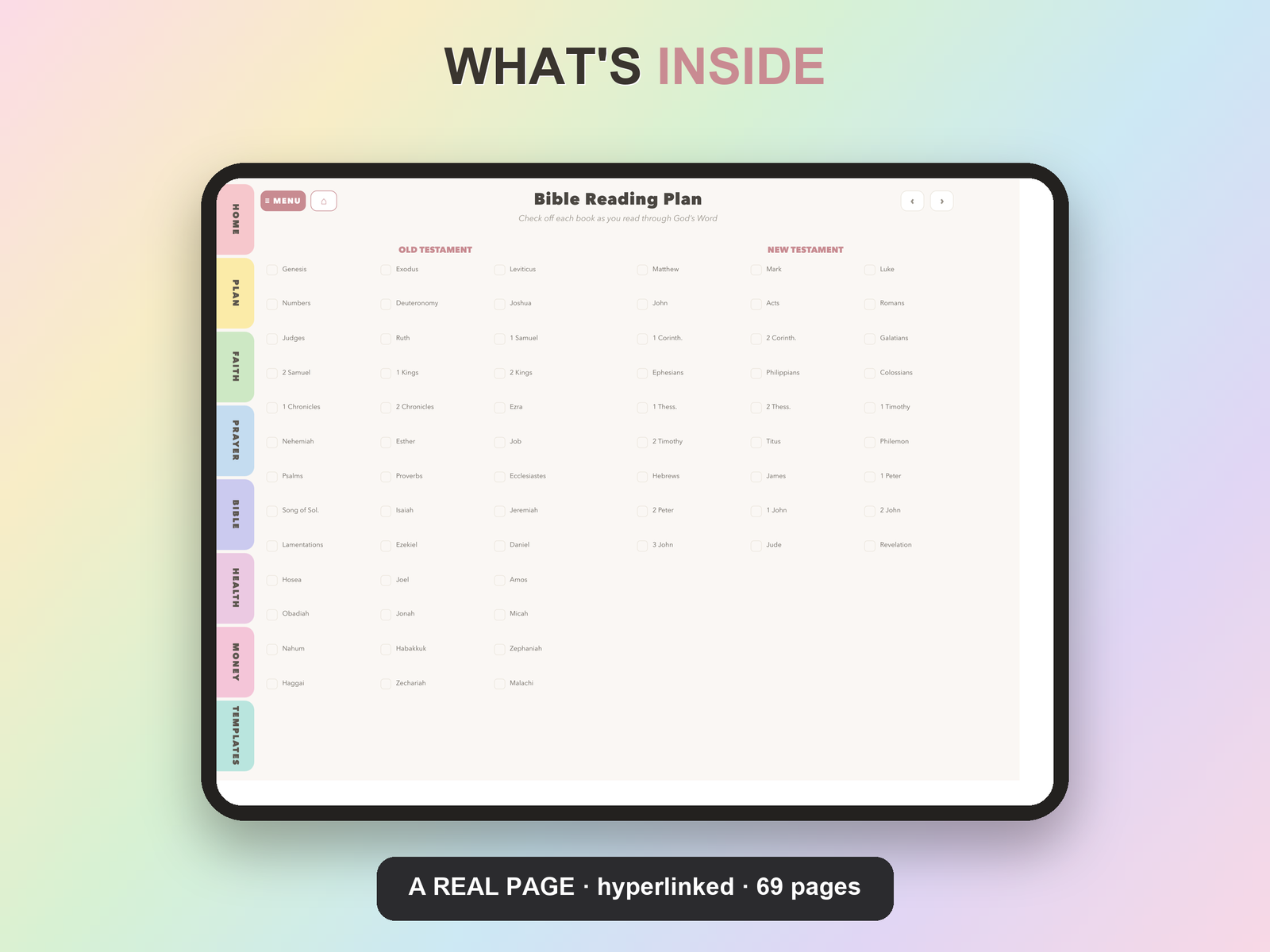 Faith ADHD Planner Undated | Christian Faith Planner GoodNotes iPad | Pastel Rainbow - Image 14