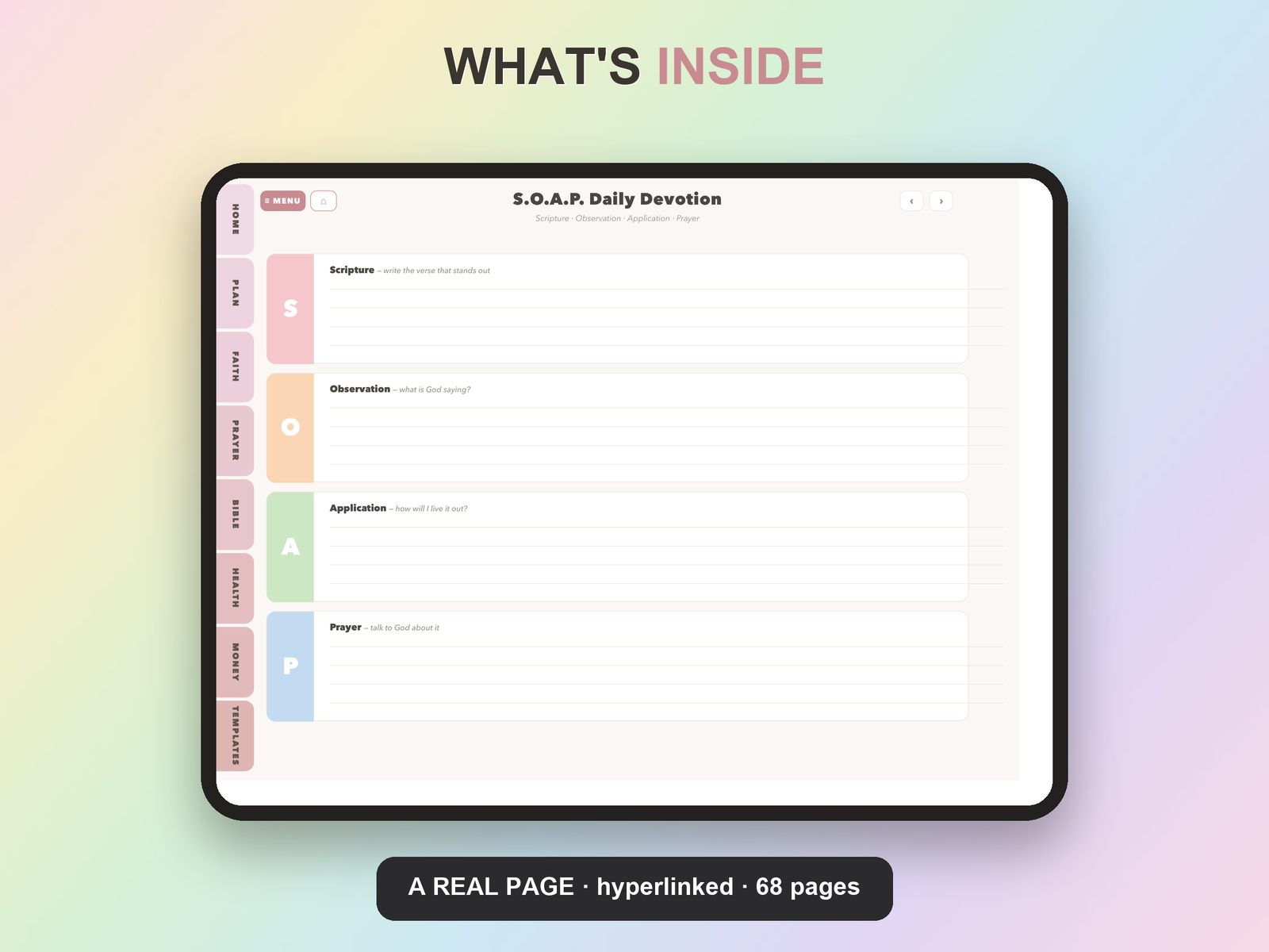 Christian Travel Planner Undated | Christian Faith Planner GoodNotes iPad | Blush Pink - Image 14