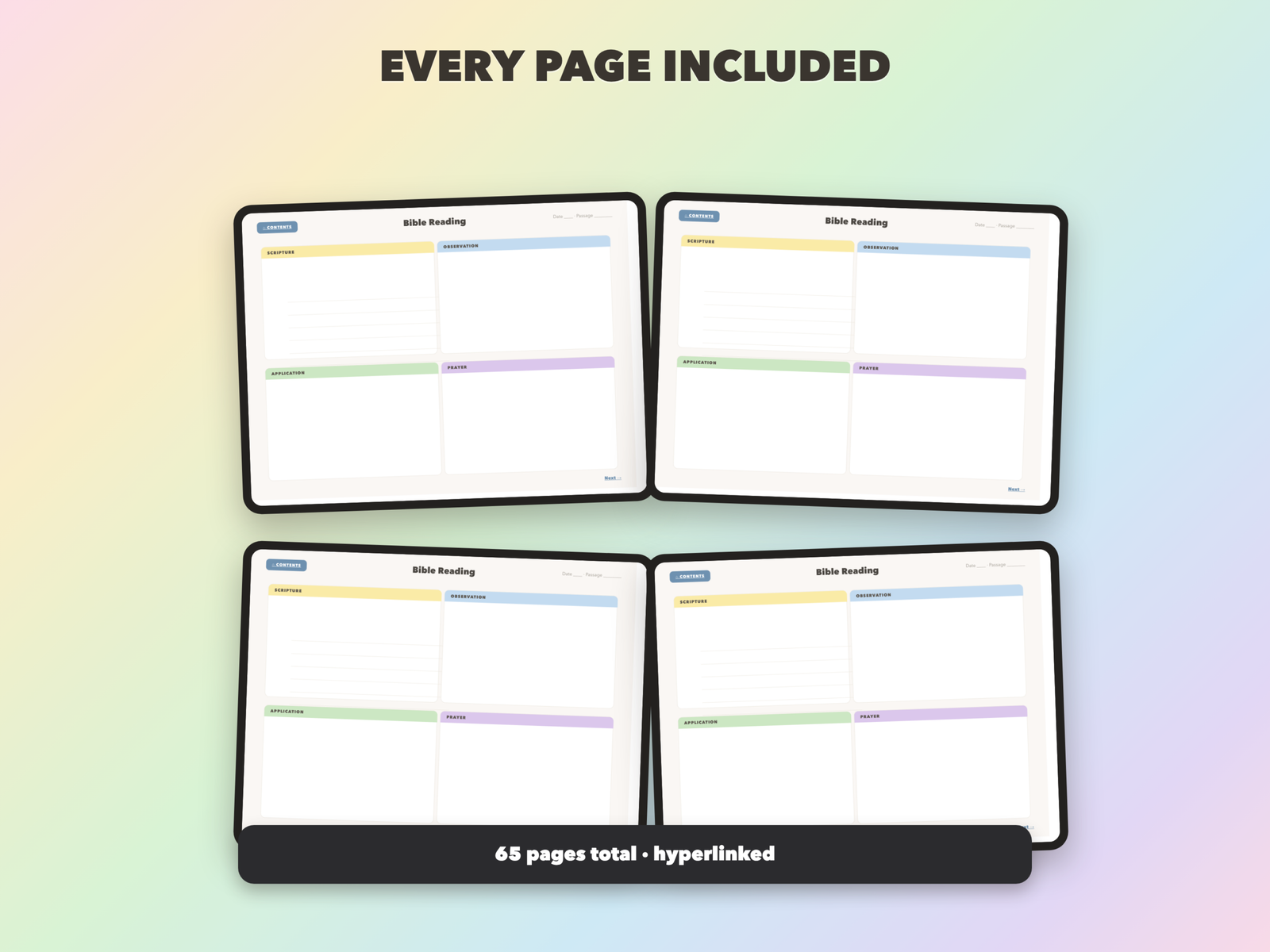 Bible Reading Journal | Christian Digital Journal | Hyperlinked GoodNotes iPad | Faith Devotional - Image 13