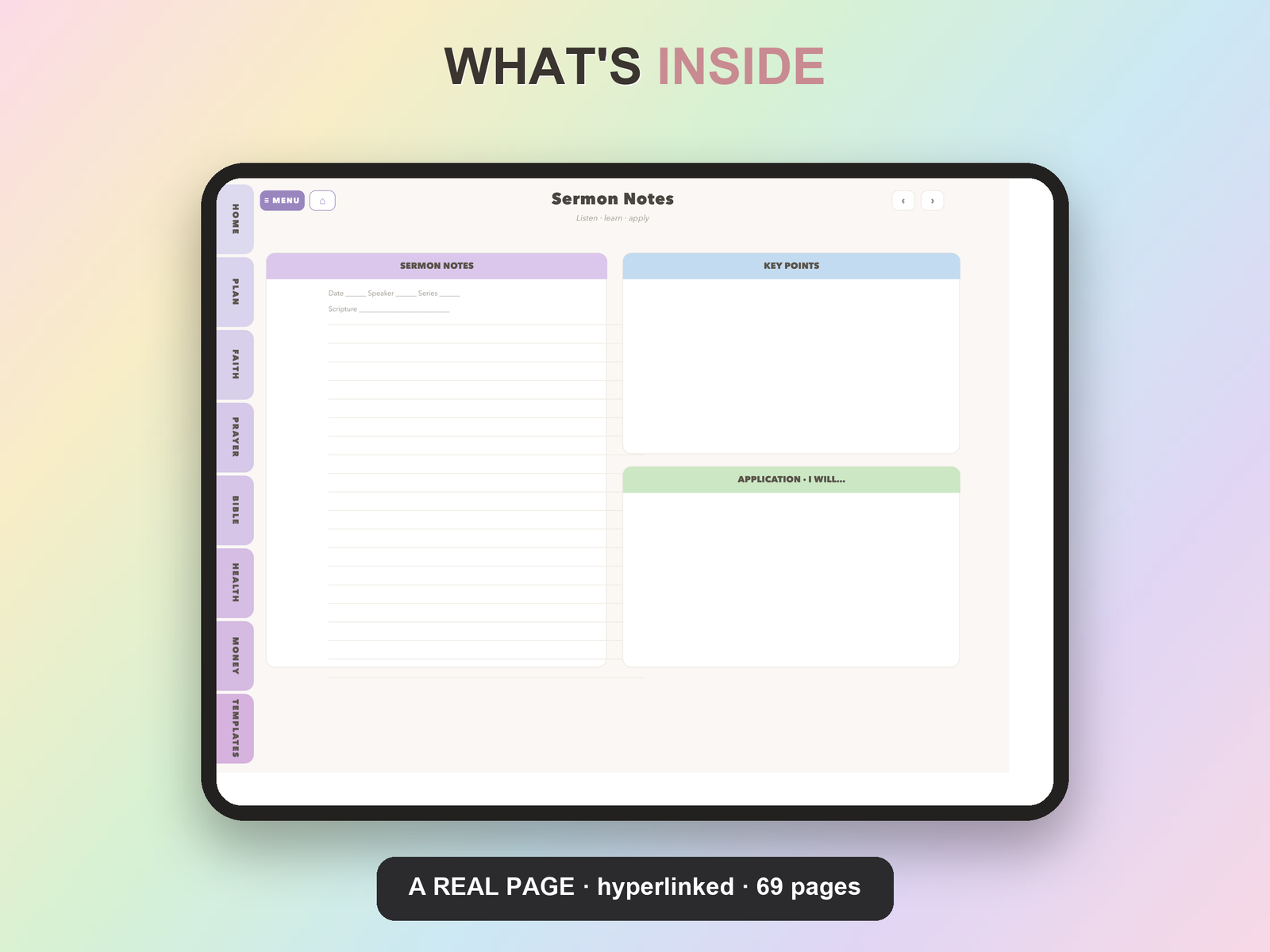Christian Mom Planner Undated | Christian Faith Planner GoodNotes iPad | Lavender - Image 15